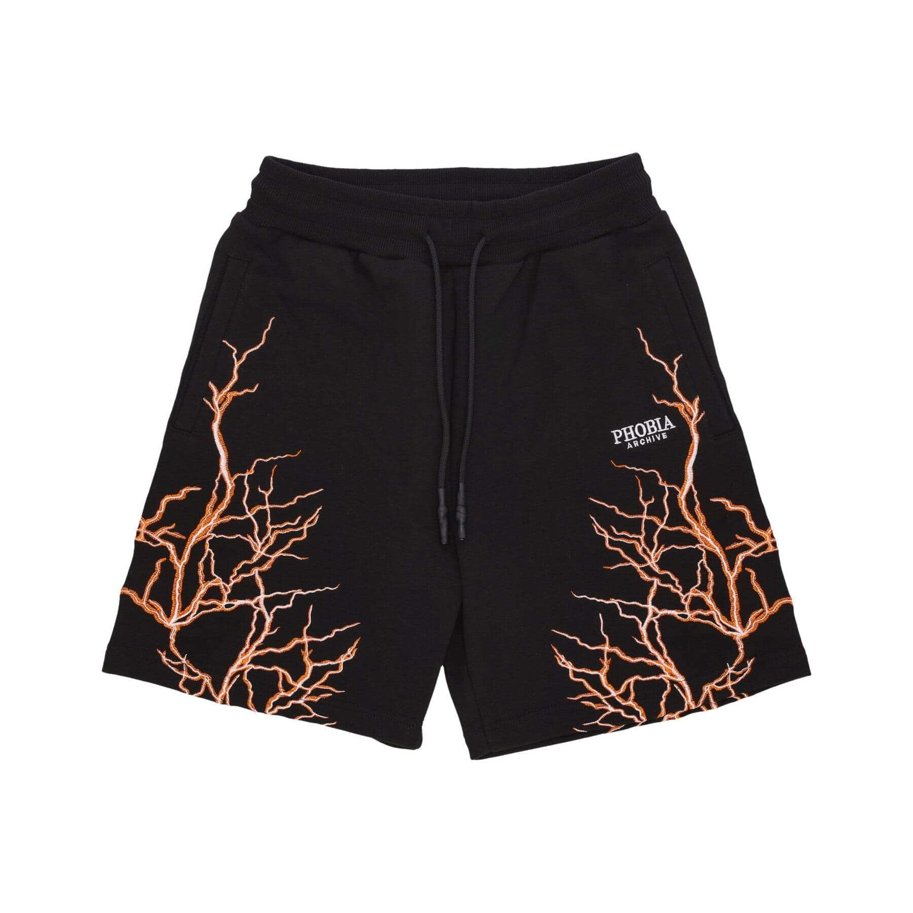 PHOBIA Pantalone Corto Tuta Uomo Lightning Shorts Black/orange - 4