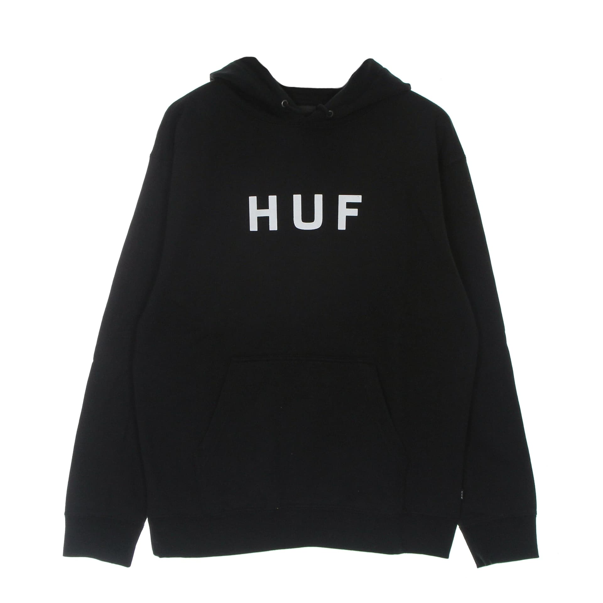 HUF Felpa Cappuccio Uomo Essentials Og Logo P/o Hoodie Black - 4