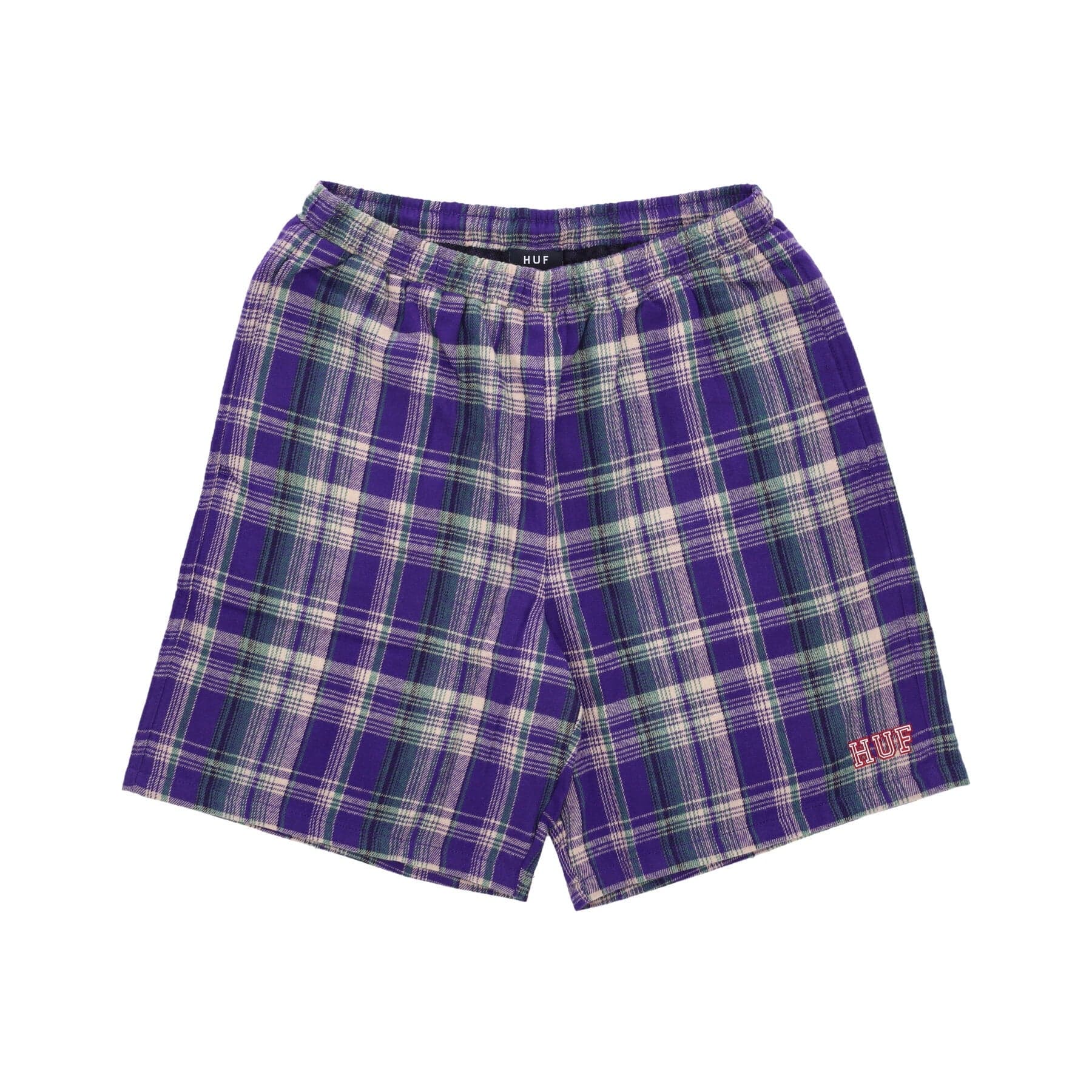 HUF Pantalone Corto Uomo Cortland Flannel Easy Short Purple - 3