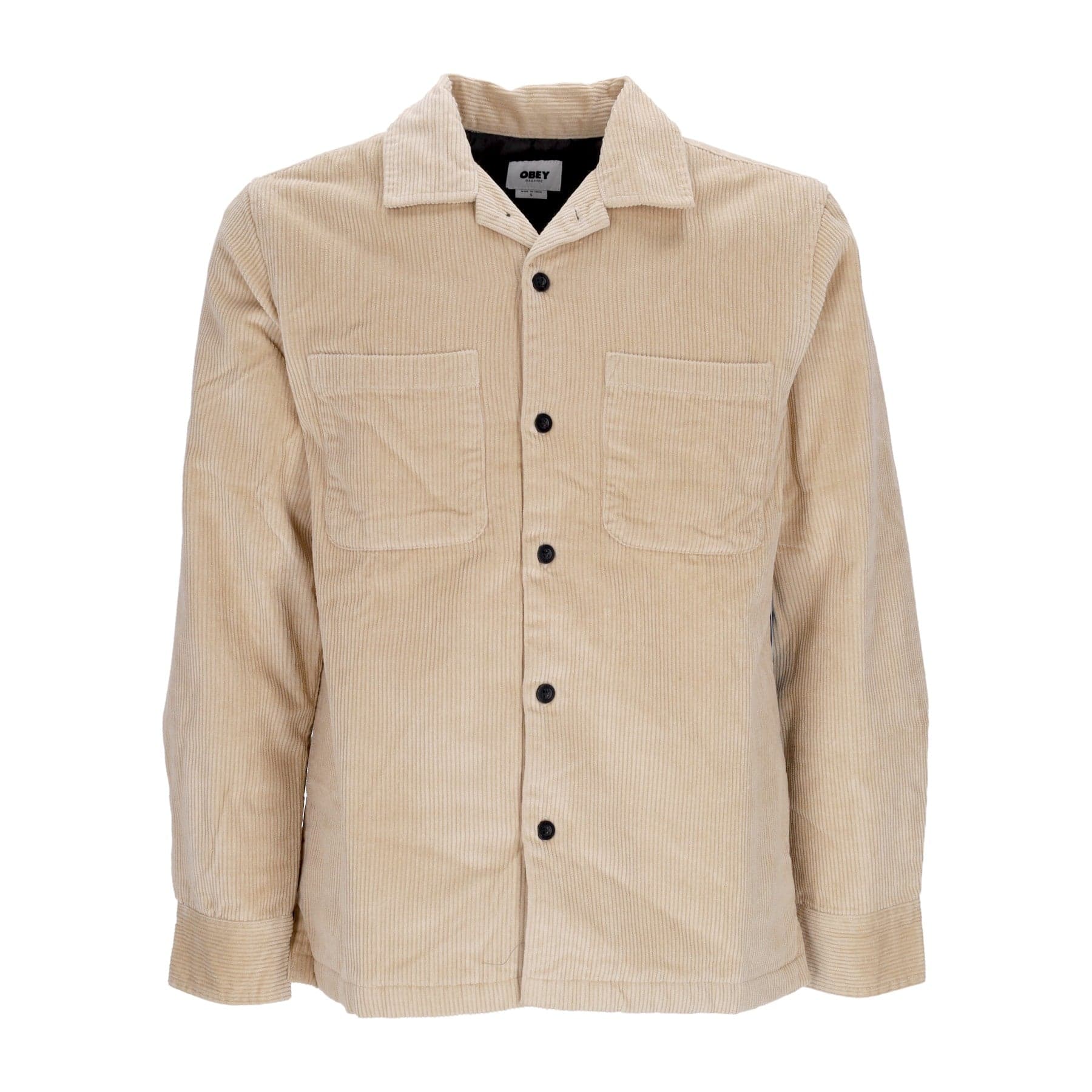 OBEY Camicia Imbottita Uomo Simon Shirt Jacket Irish Cream - 5