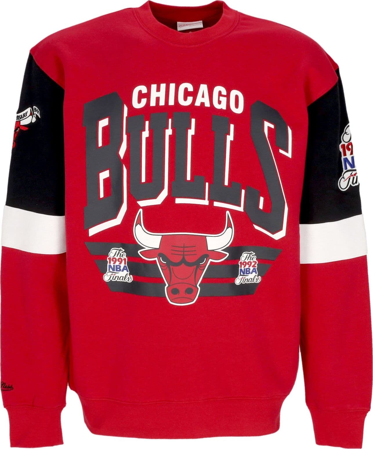 MITCHELL & NESS Felpa Girocollo Uomo Nba All Over Crew 3.0 Chibul Original Team Colors