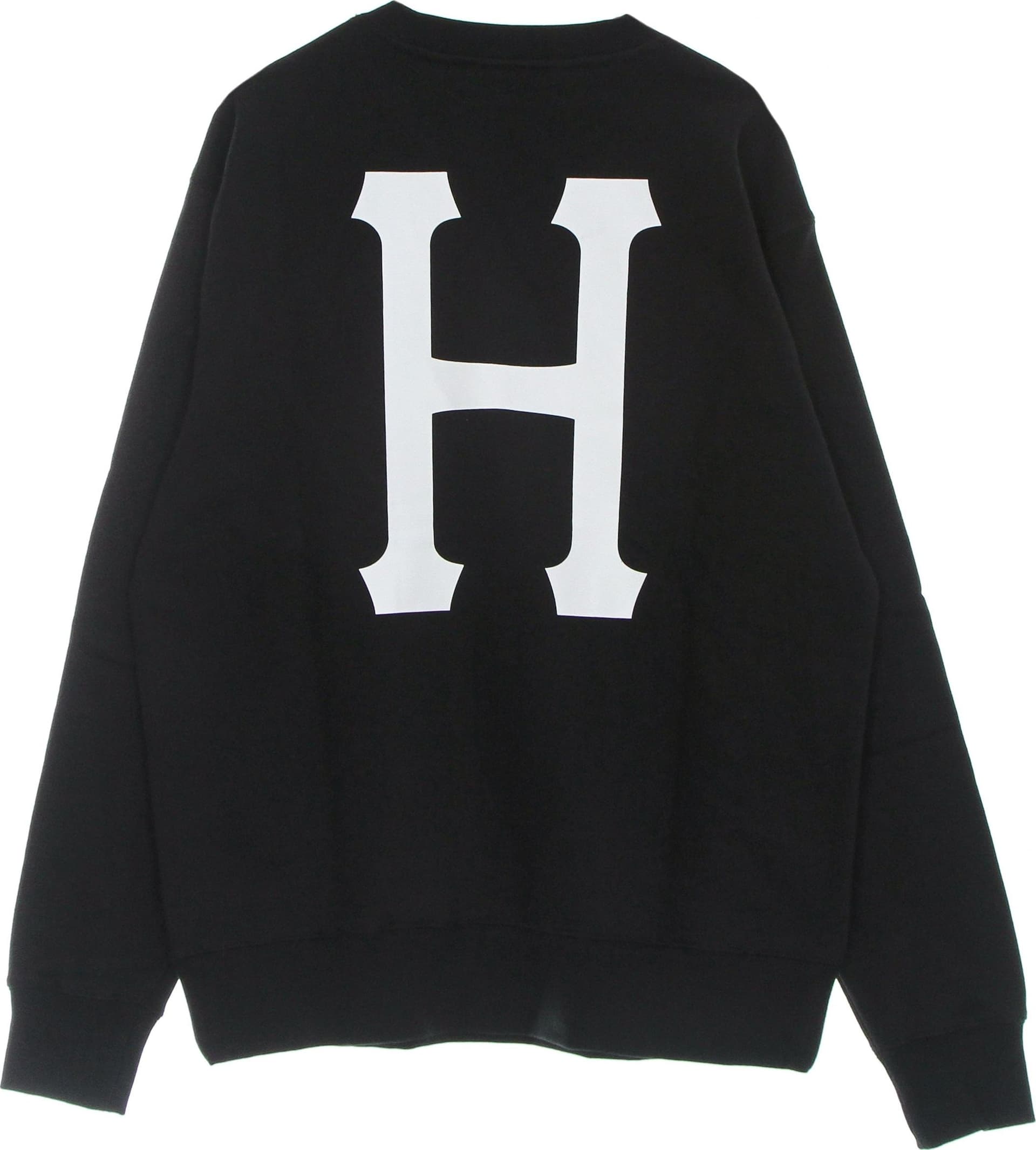 HUF Felpa Girocollo Uomo Essentials Classic H Crew Black