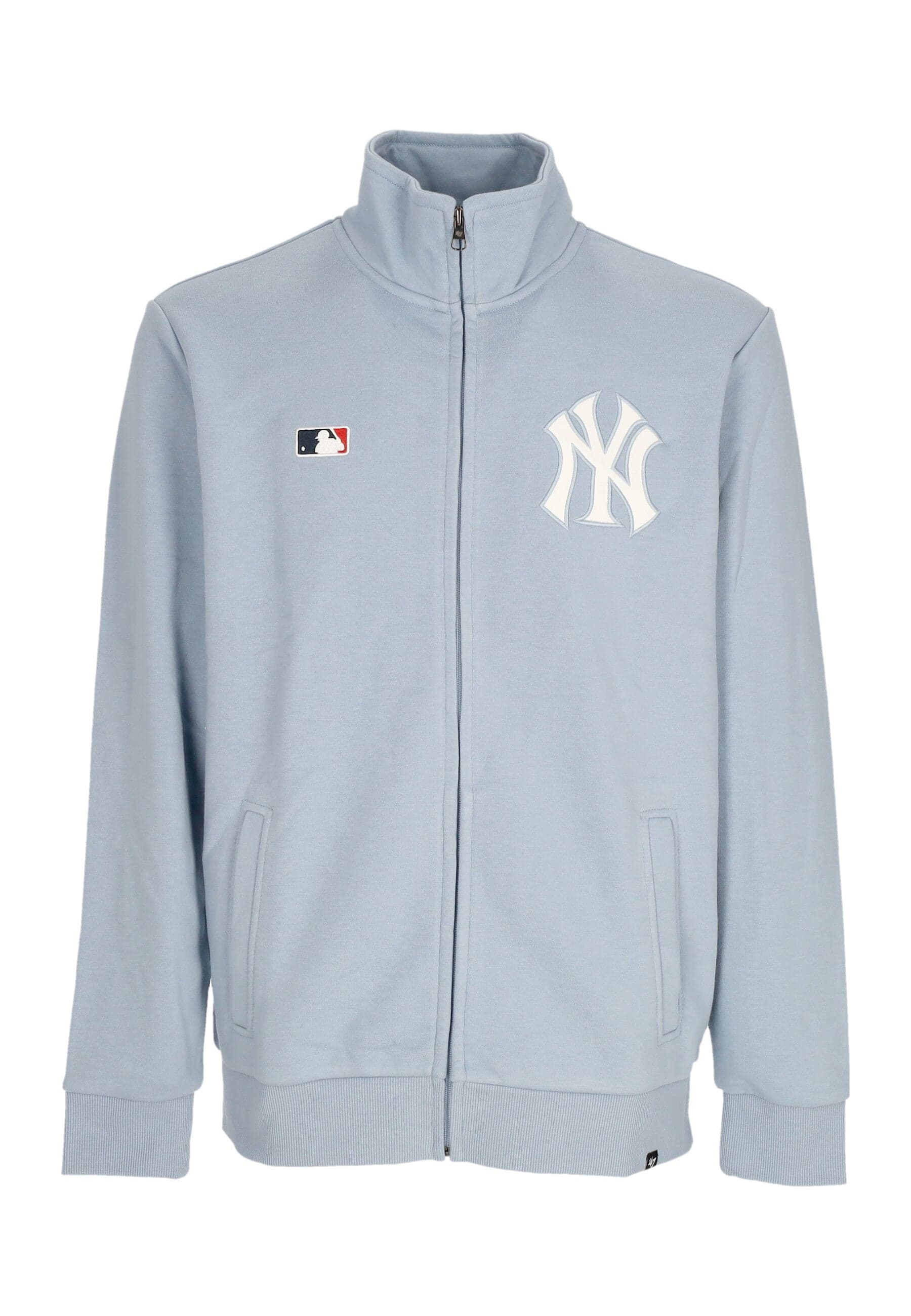 47 BRAND Felpa Leggera Collo Alto Uomo Mlb Embroidery Helix Track Jacket Neyyan Vapor - 5