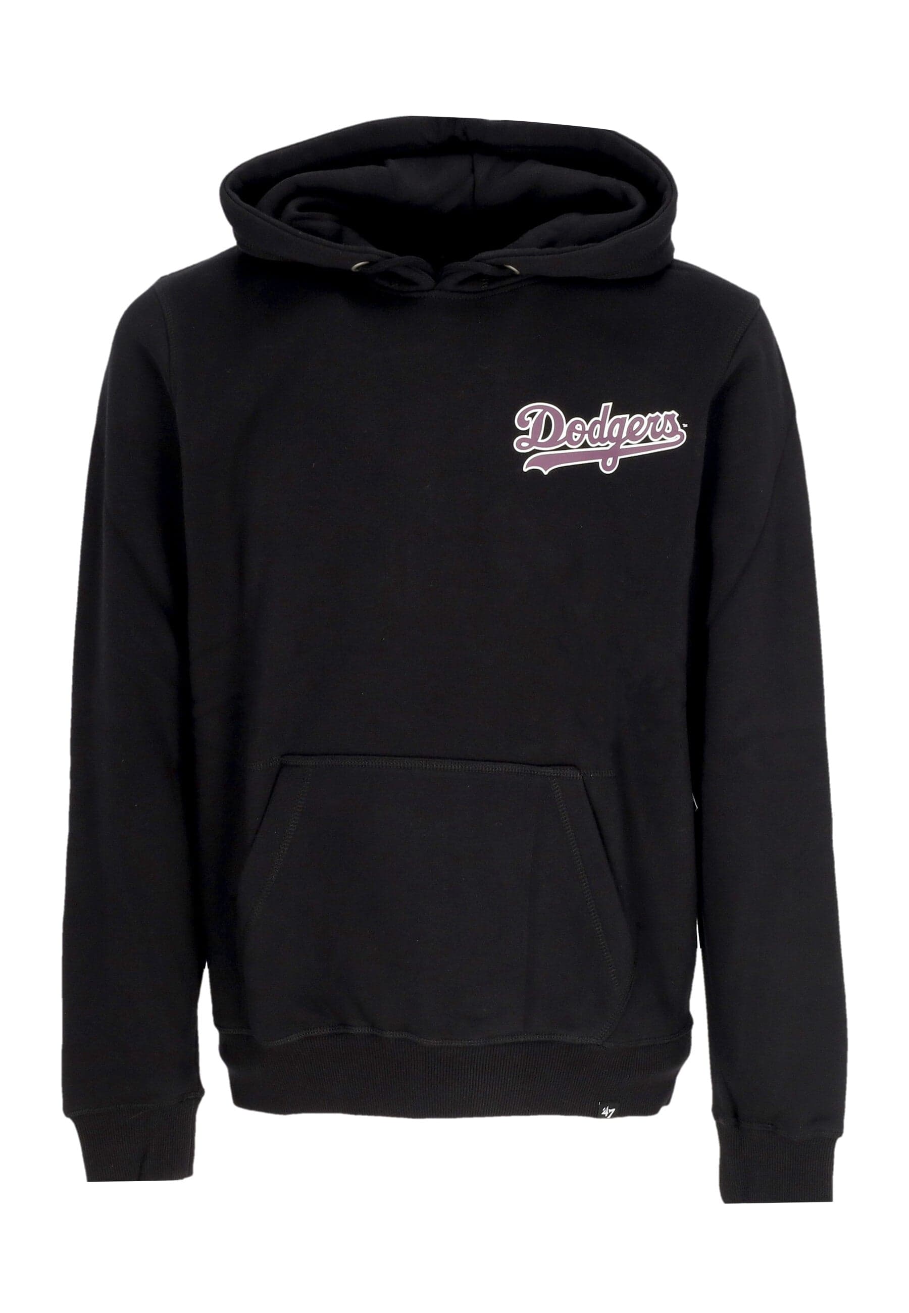 47 BRAND Felpa Cappuccio Uomo Mlb Backer Burnside Hoodie Losdod Jet Black - 3