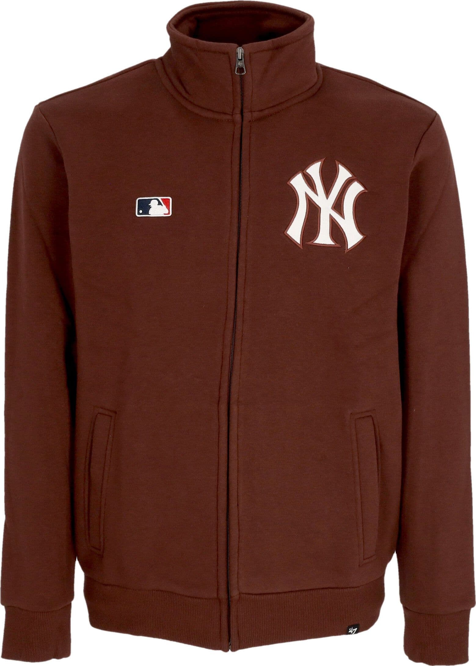 47 BRAND Felpa Collo Alto Uomo Mlb Emb Islington Tj Neyyan Cacao