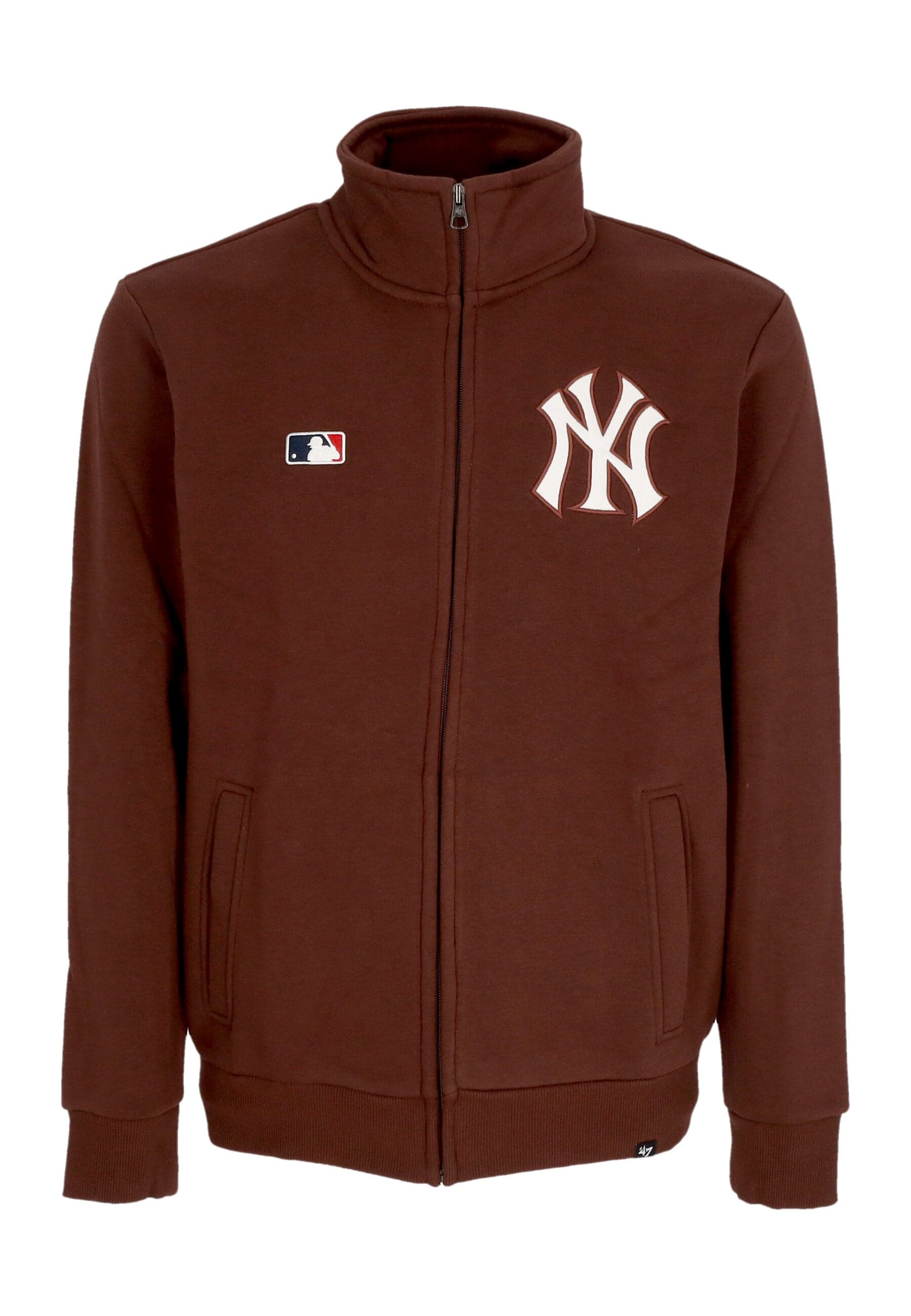 47 BRAND Felpa Collo Alto Uomo Mlb Emb Islington Tj Neyyan Cacao - 3