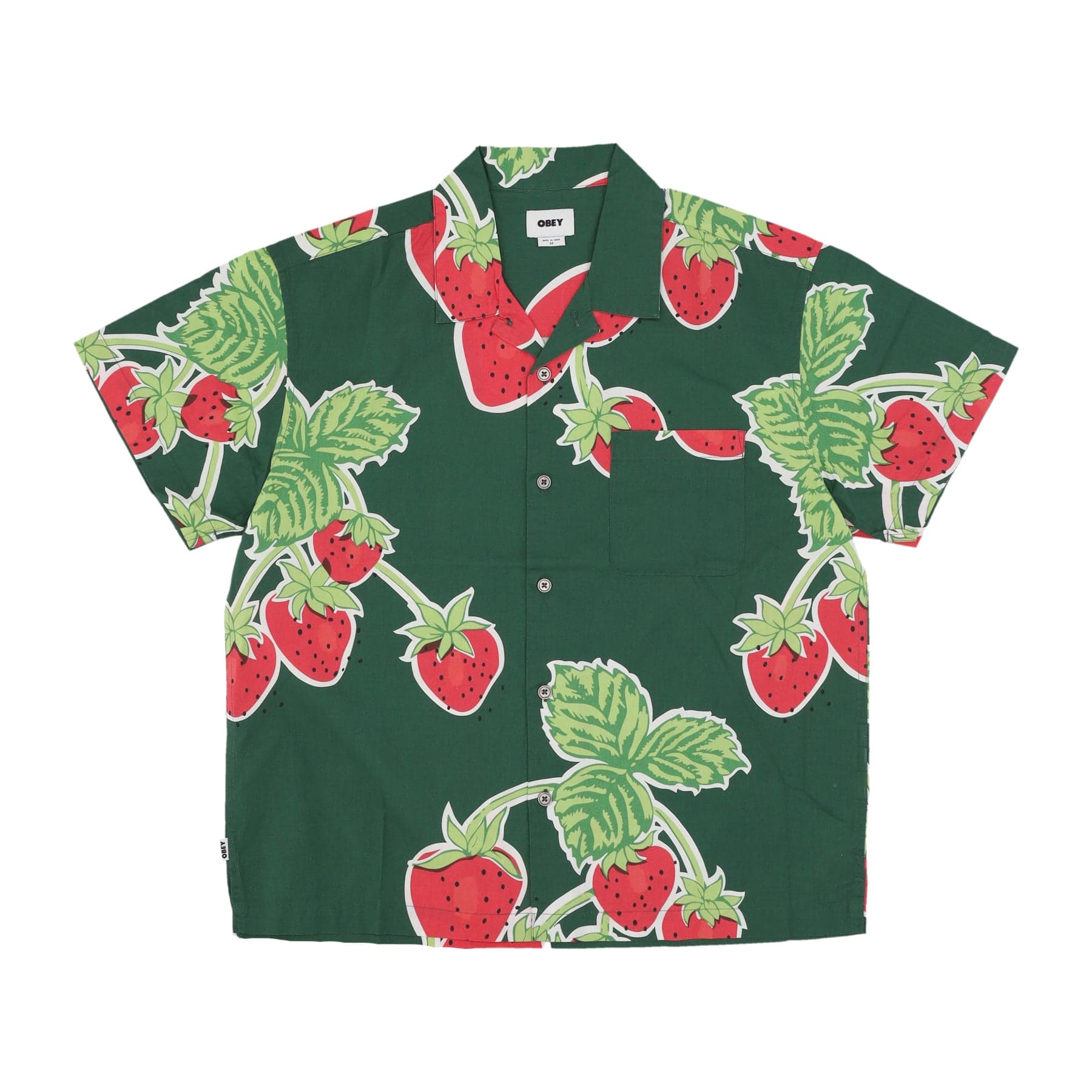 OBEY Camicia Manica Corta Uomo Jumbo Berries Wove Shirt Eden Multi - 5