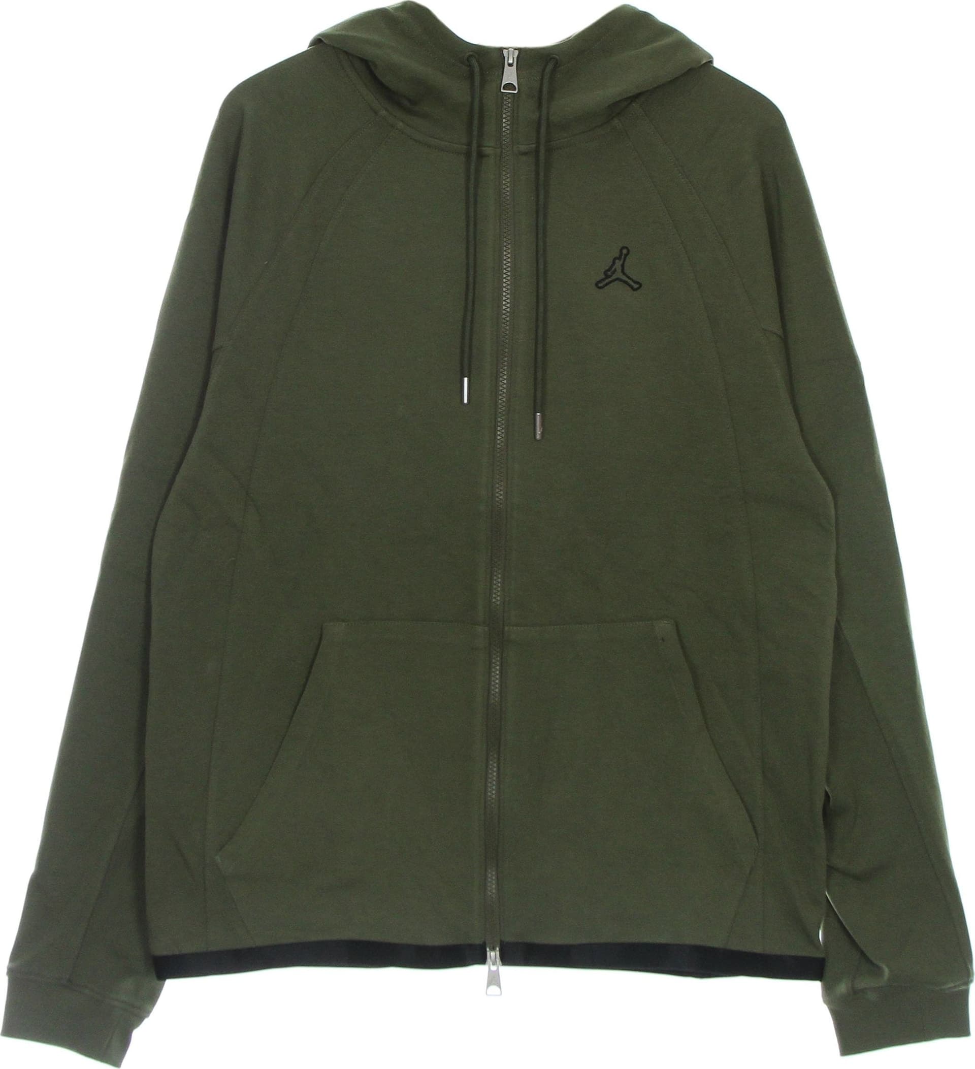 JORDAN Felpa Leggera Cappuccio Zip Uomo Essentials Warmup Jacket Medium Olive/medium Olive