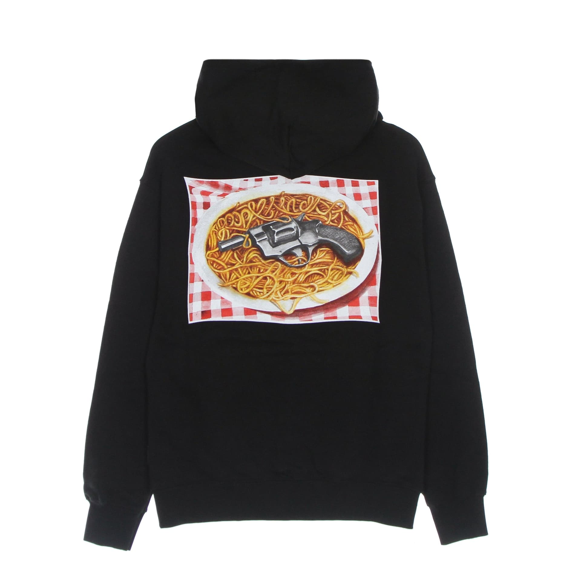 PROPAGANDA Felpa Leggera Cappuccio Uomo Spaghetti Hoodie Black - 5