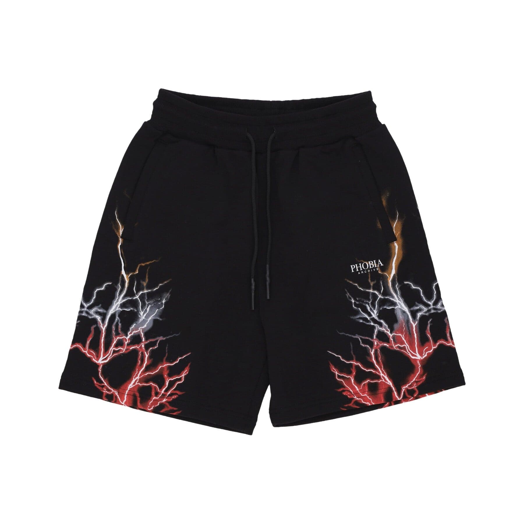 PHOBIA Pantalone Corto Tuta Uomo Lightning Shorts Black/red/grey/orange - 3