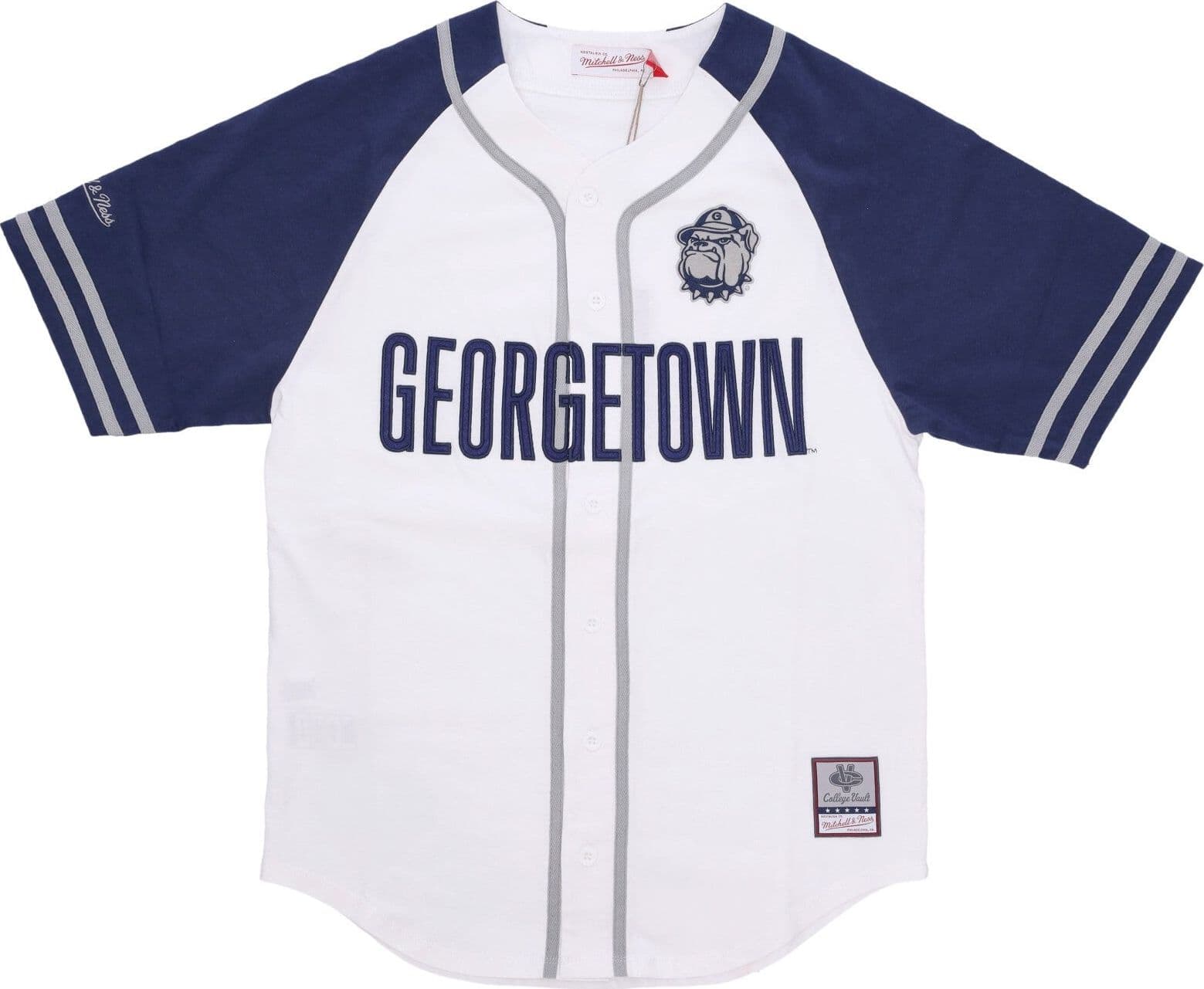 MITCHELL &amp; NESS Casacca Bottoni Uomo Ncaa Practice Day Button Front Jersey Geohoy White - 4