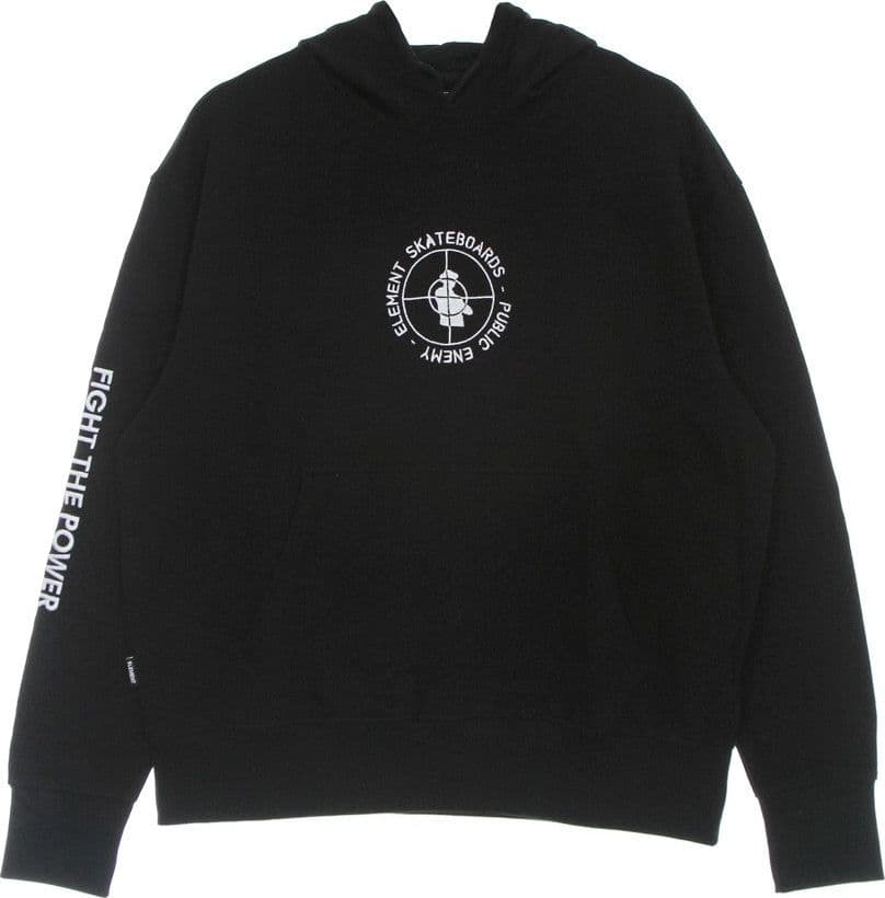 ELEMENT Felpa Leggera Cappuccio Uomo Pexe Target Hoodie Black