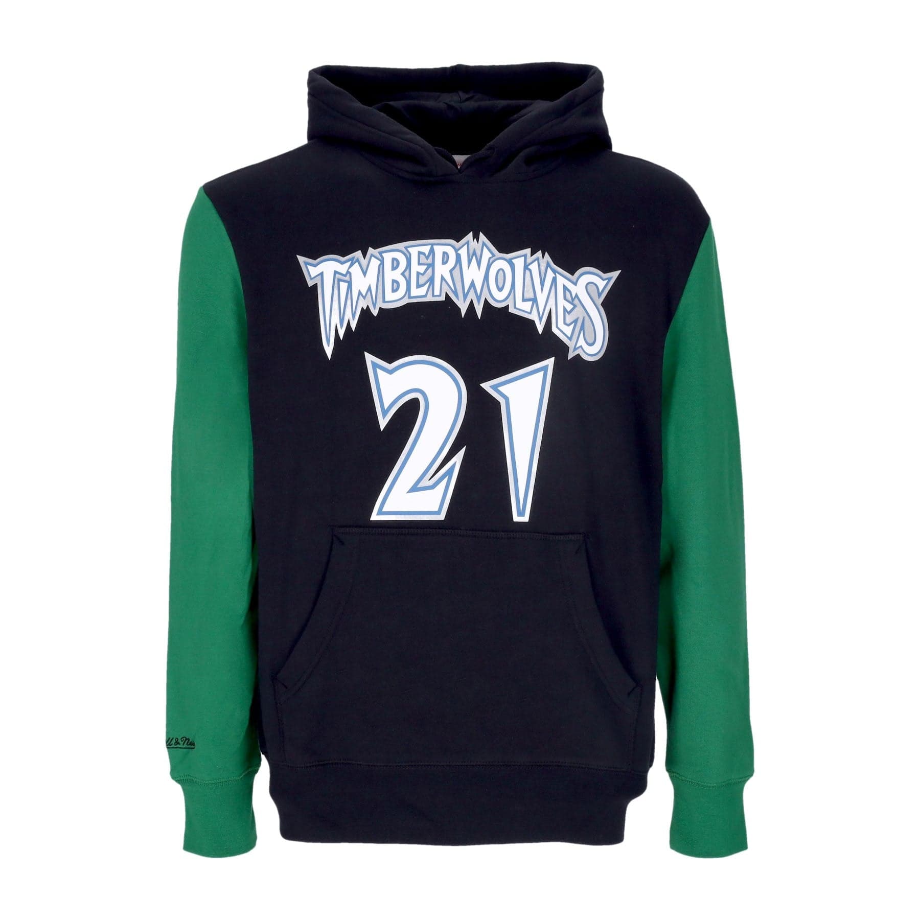 MITCHELL &amp; NESS Felpa Cappuccio Uomo Nba Fashion Fleece Hoodie 1997 No 21 Kevin Garnett Hardwood Classics  Mintim Original Team Colors - 3