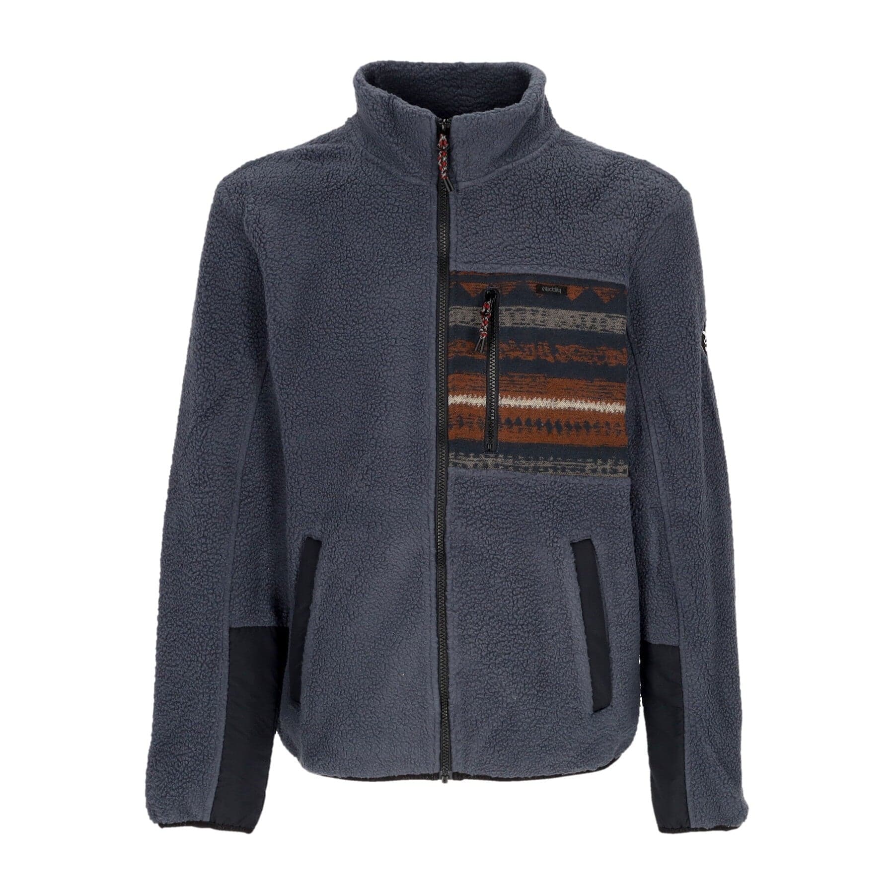 IRIEDAILY Giubbotto Pile Uomo Wonderer Track Jacket Dark Steel
