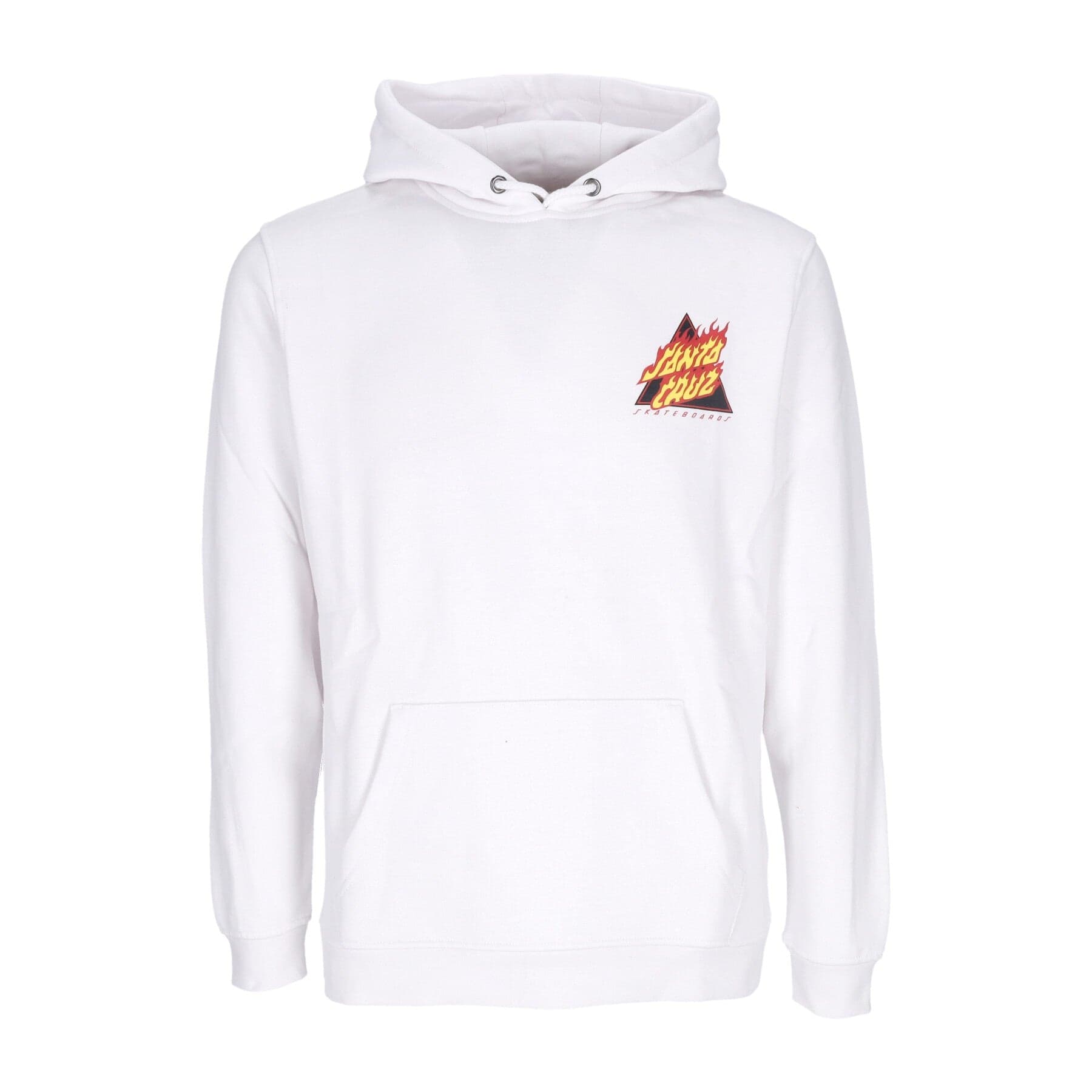 SANTA CRUZ Felpa Cappuccio Uomo Flamed Not a Dot Hood White - 3