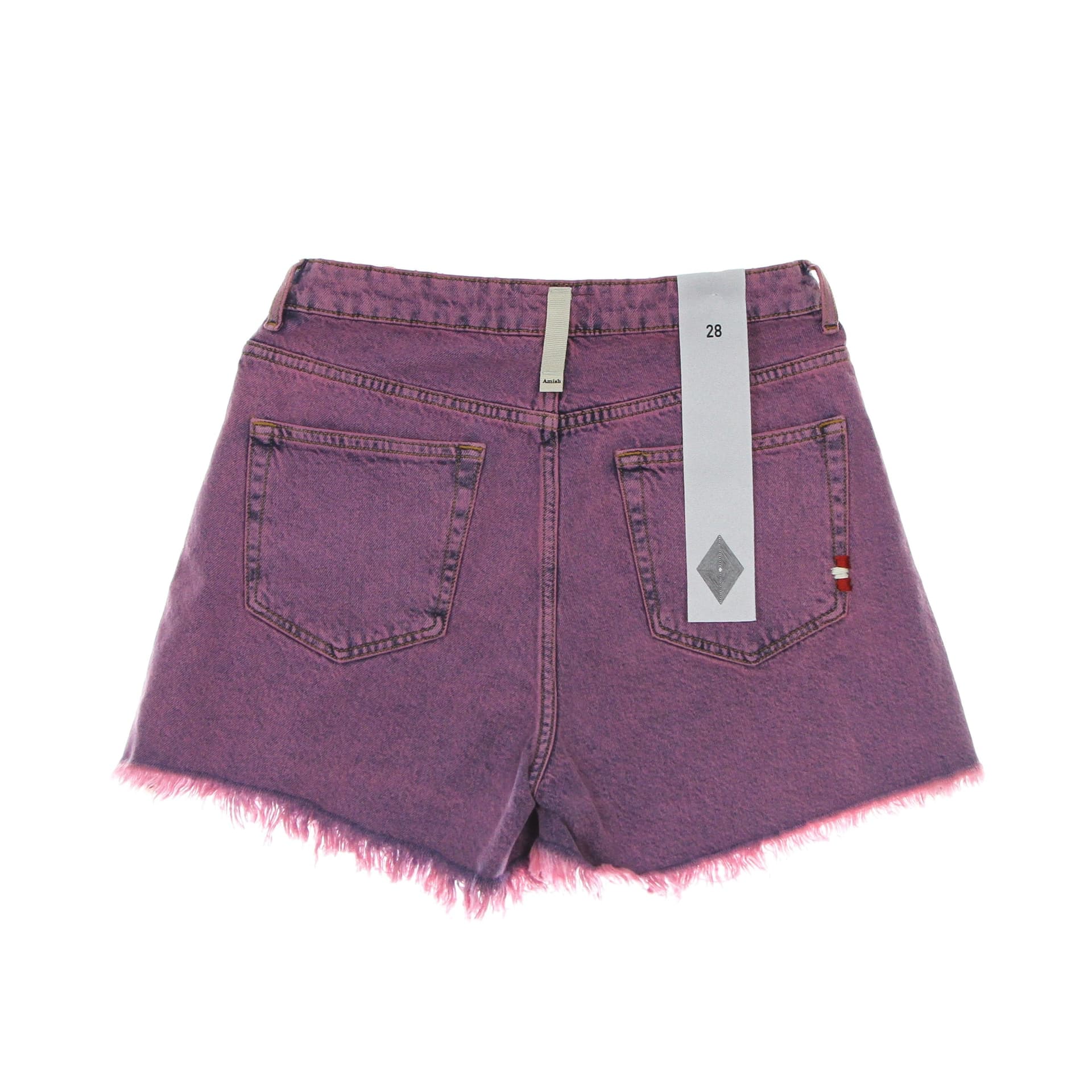 AMISH Jeans Corto Donna Short Ivy Denim Overdye Lilla - 3
