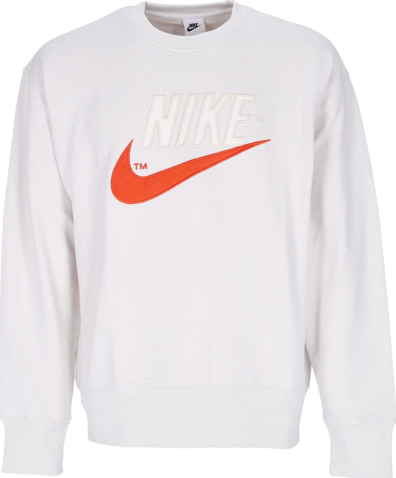 Nike Felpa Leggera Girocollo Uomo Sportswear Trend Fleece Crew Phantom