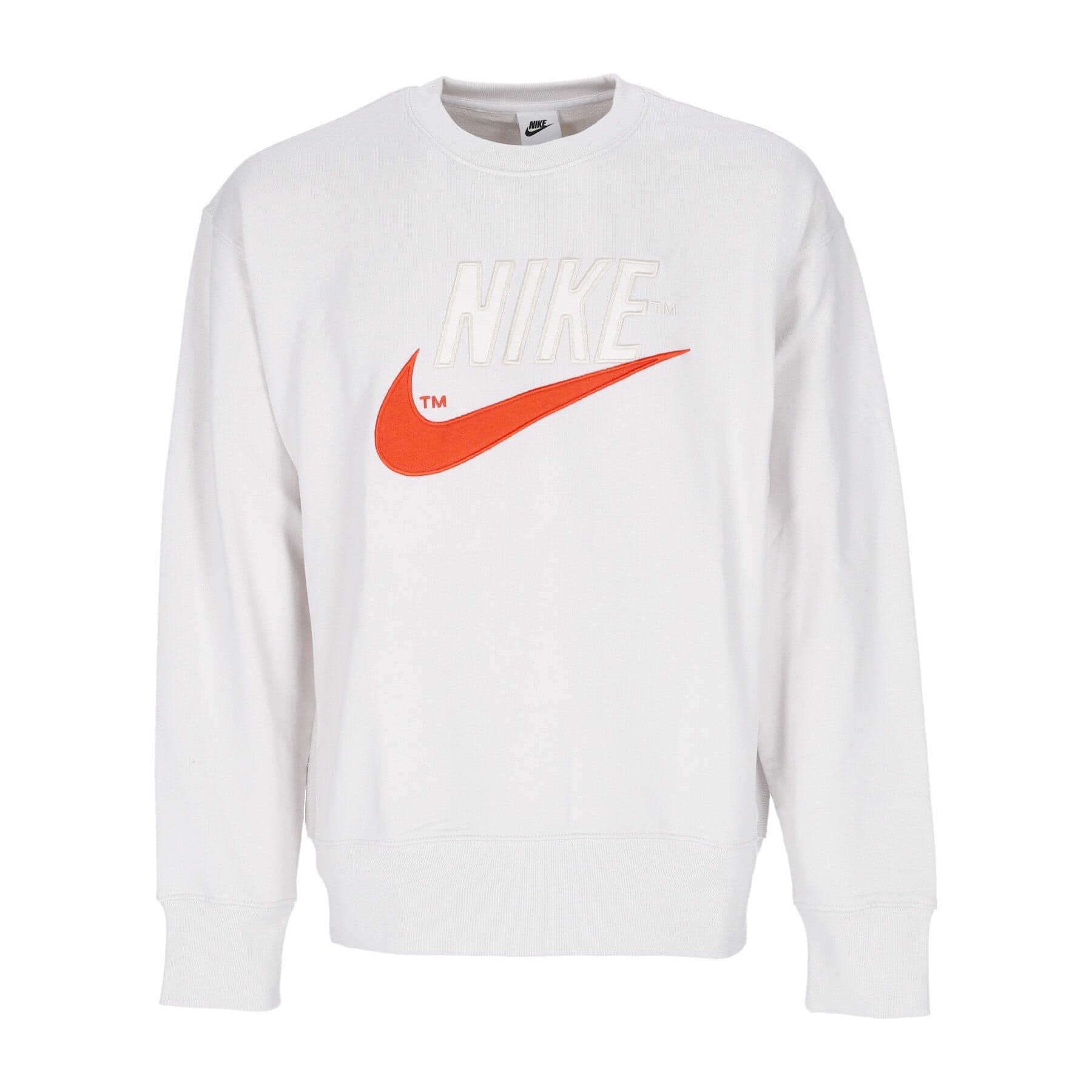 Nike Felpa Leggera Girocollo Uomo Sportswear Trend Fleece Crew Phantom - 4