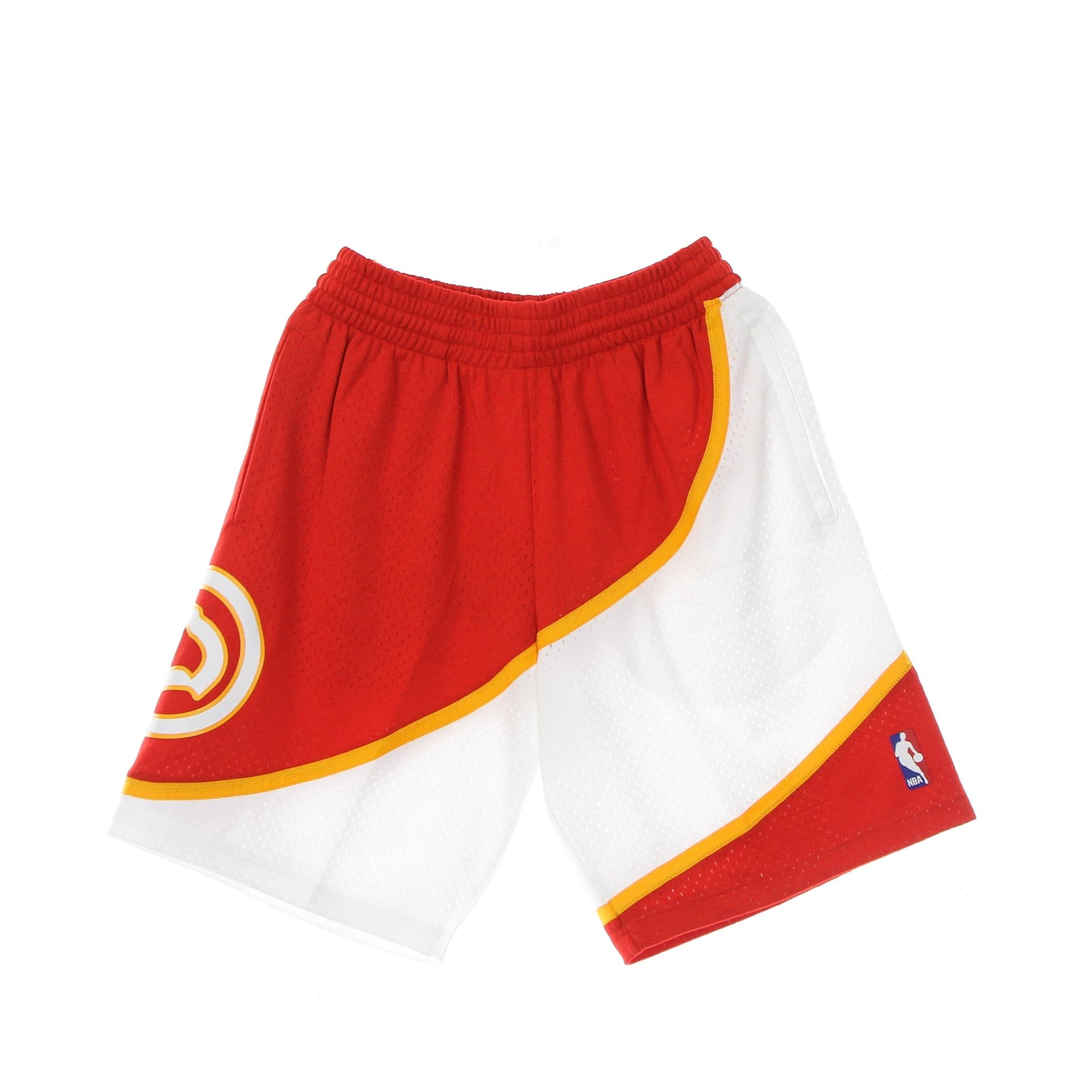 MITCHELL &amp; NESS Pantaloncino Basket Uomo Nba Swingman Shorts Hardwood Classics 1986 Atlhaw Original Team Colors - 5