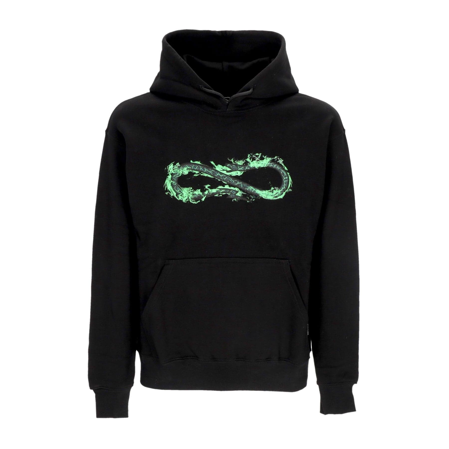 PROPAGANDA Felpa Cappuccio Uomo Logo Fire Hoodie Black - 3