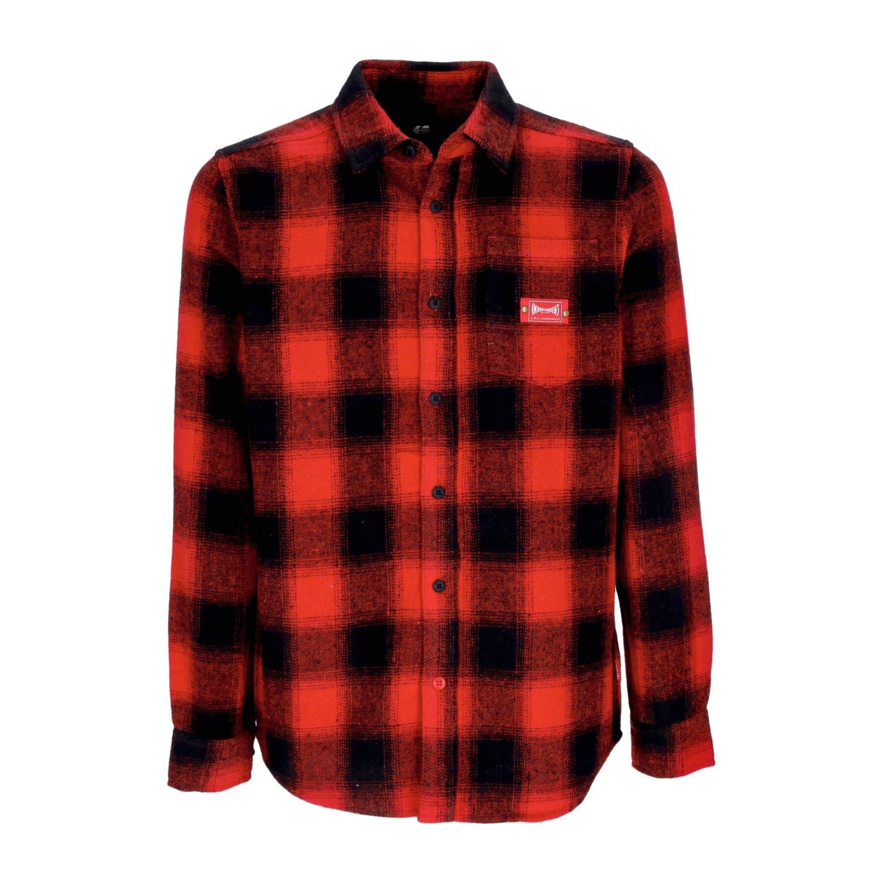 ETNIES Camicia Manica Lunga Uomo Indy Flannel X Independent Red - 3