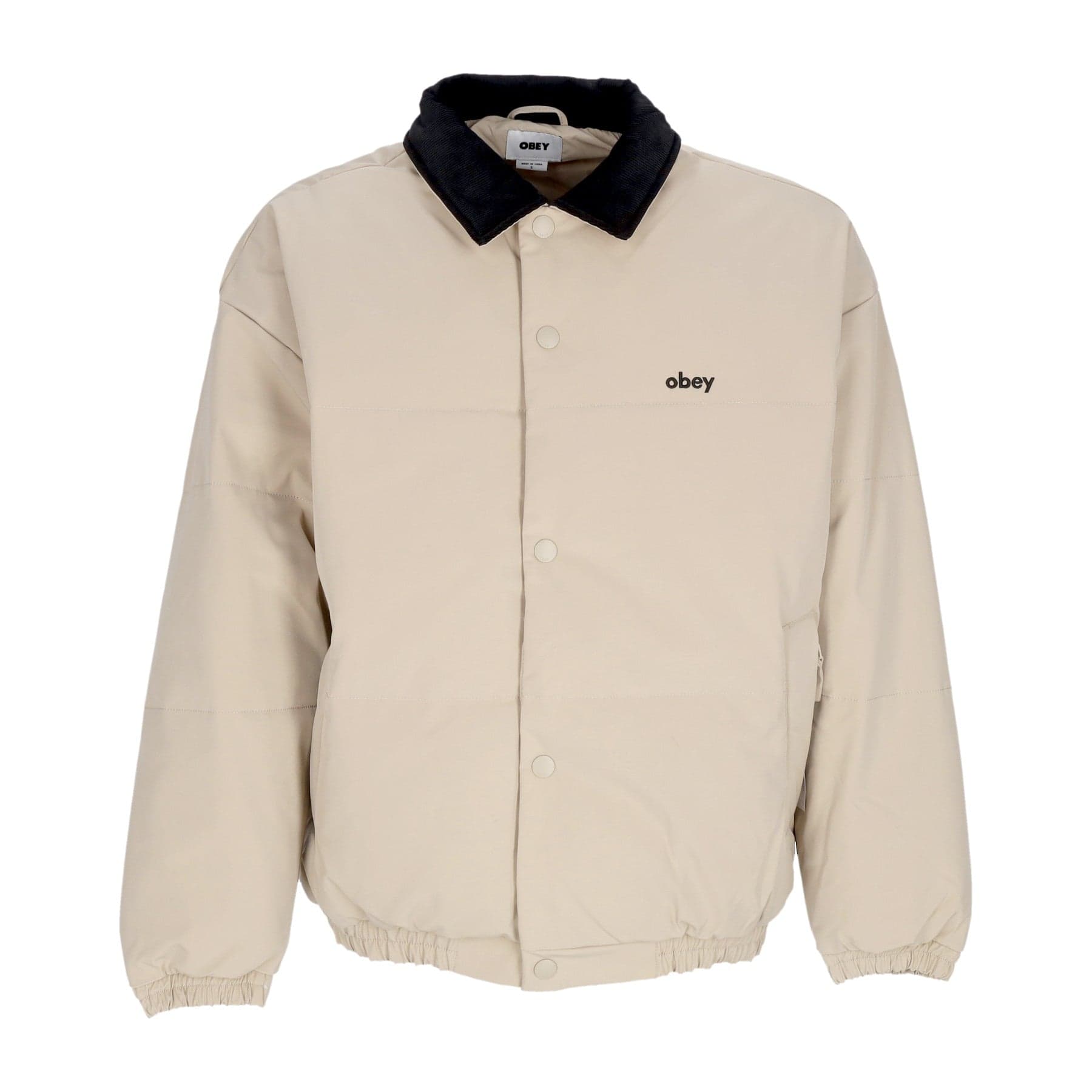 OBEY Giubbotto Uomo Whispers Jacket Feather Grey Multi - 3