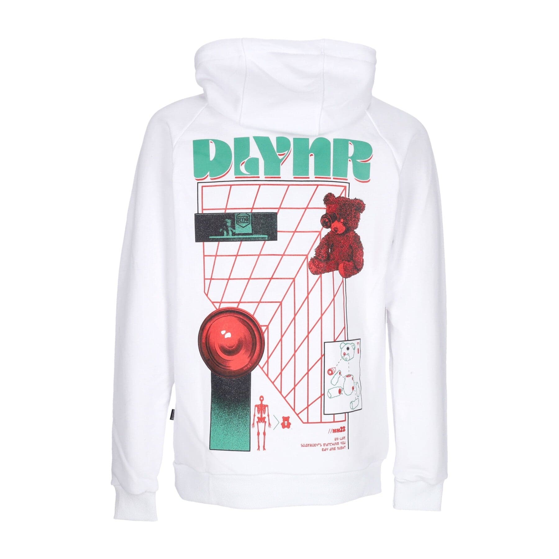 DOLLY NOIRE Felpa Leggera Cappuccio Uomo Cy-bear Hoodie White - 3