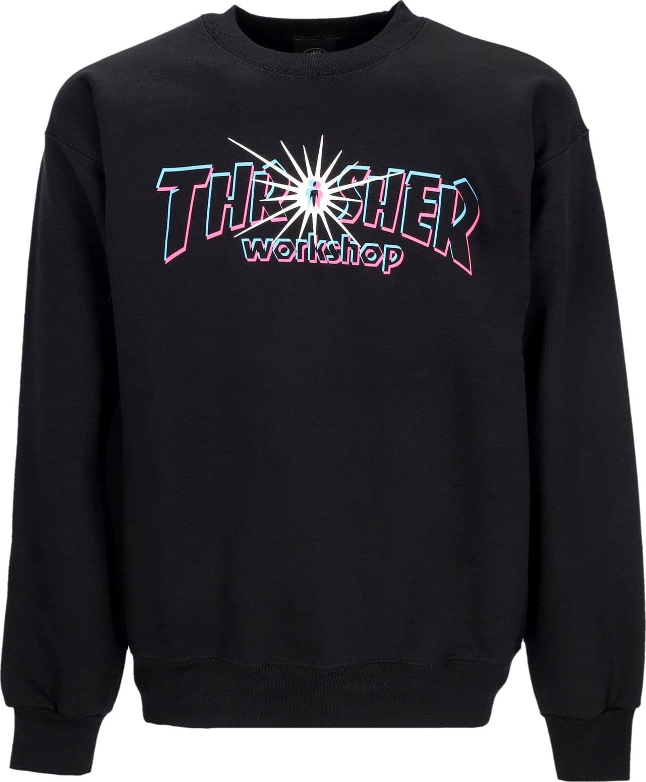 THRASHER Felpa Girocollo Uomo Nova Crewneck X Aws Black