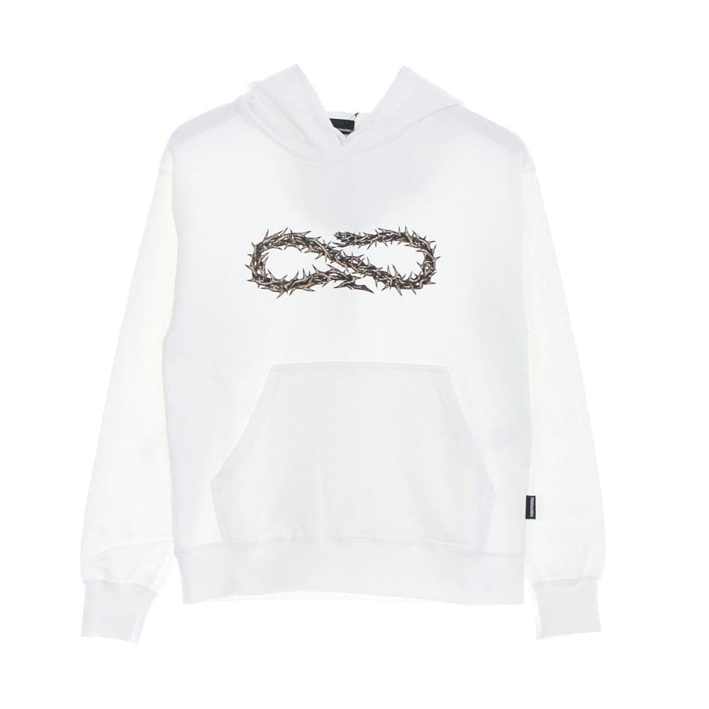 PROPAGANDA Felpa Leggera Cappuccio Uomo Logo Thorn Hoodie Natural - 4