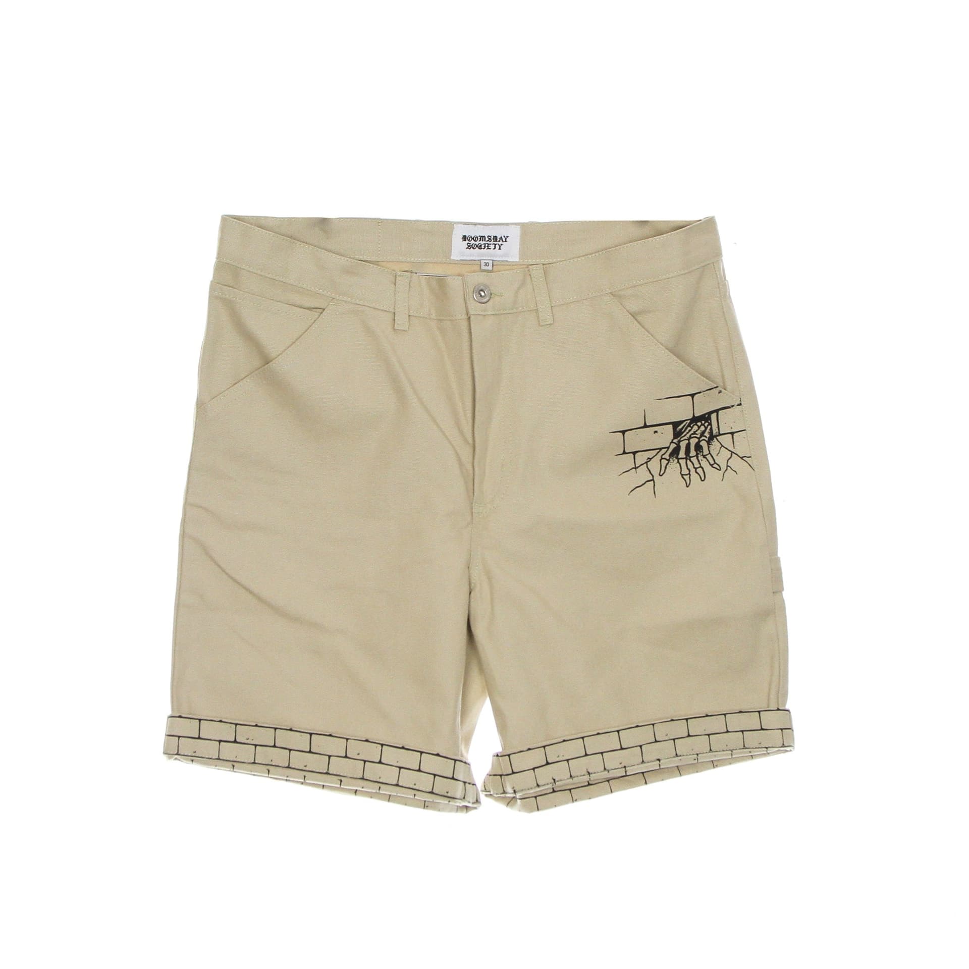 DOOMSDAY Pantalone Corto Uomo Crush Shorts Beige