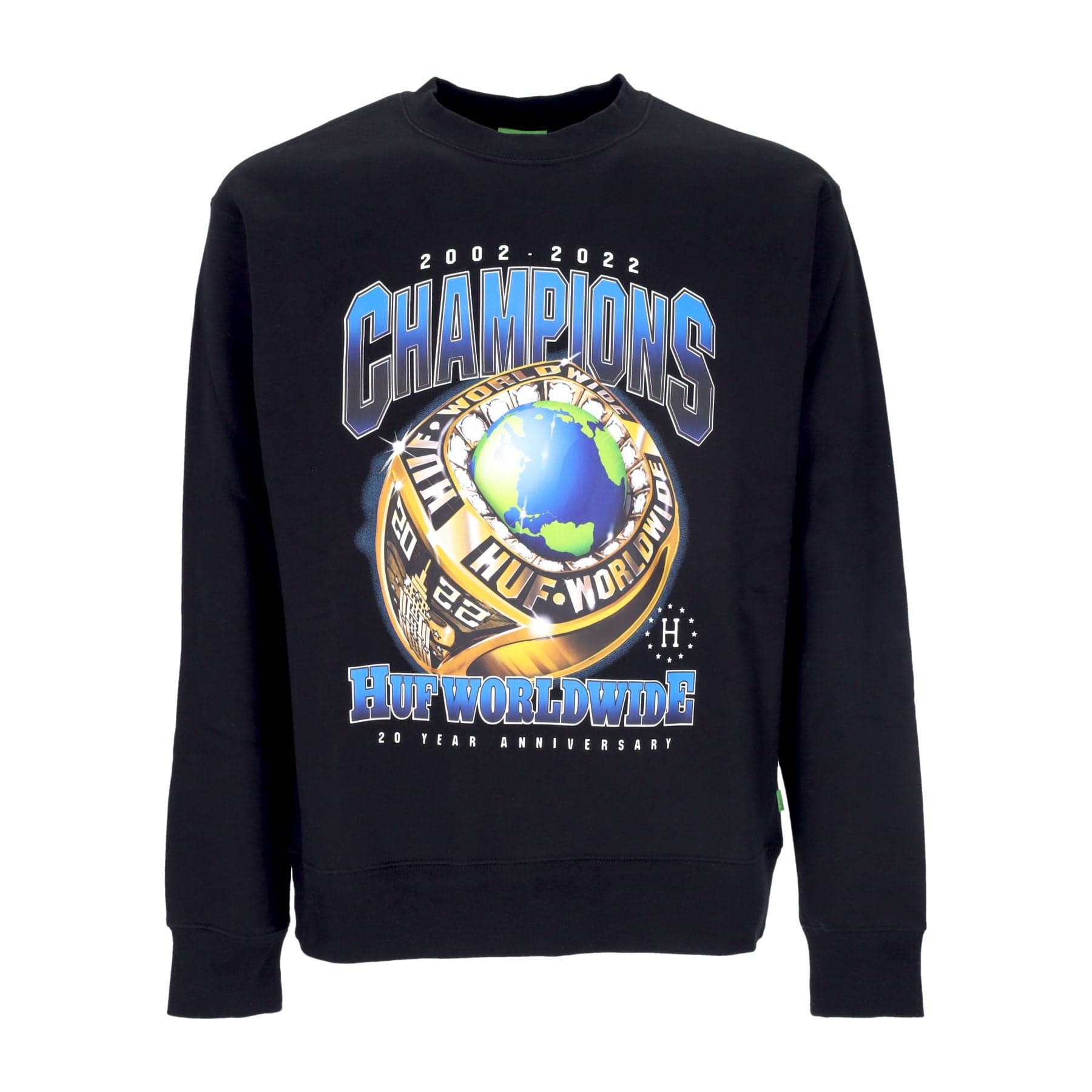 HUF Felpa Girocollo Uomo Champions Crewneck Black - 3