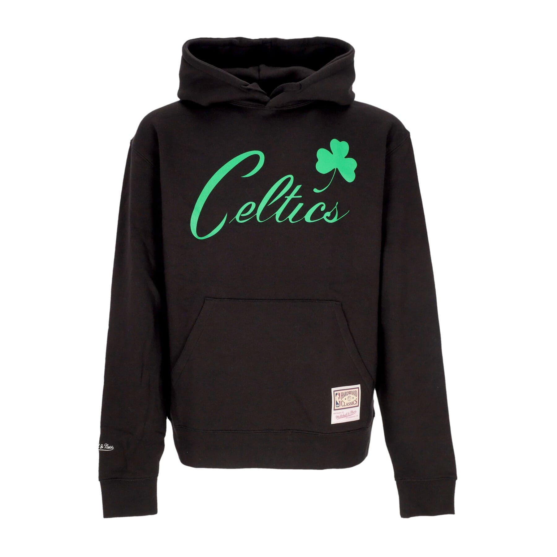 MITCHELL &amp; NESS Felpa Cappuccio Uomo Nba Team Logo Hoodie Upd Boscel Black - 2