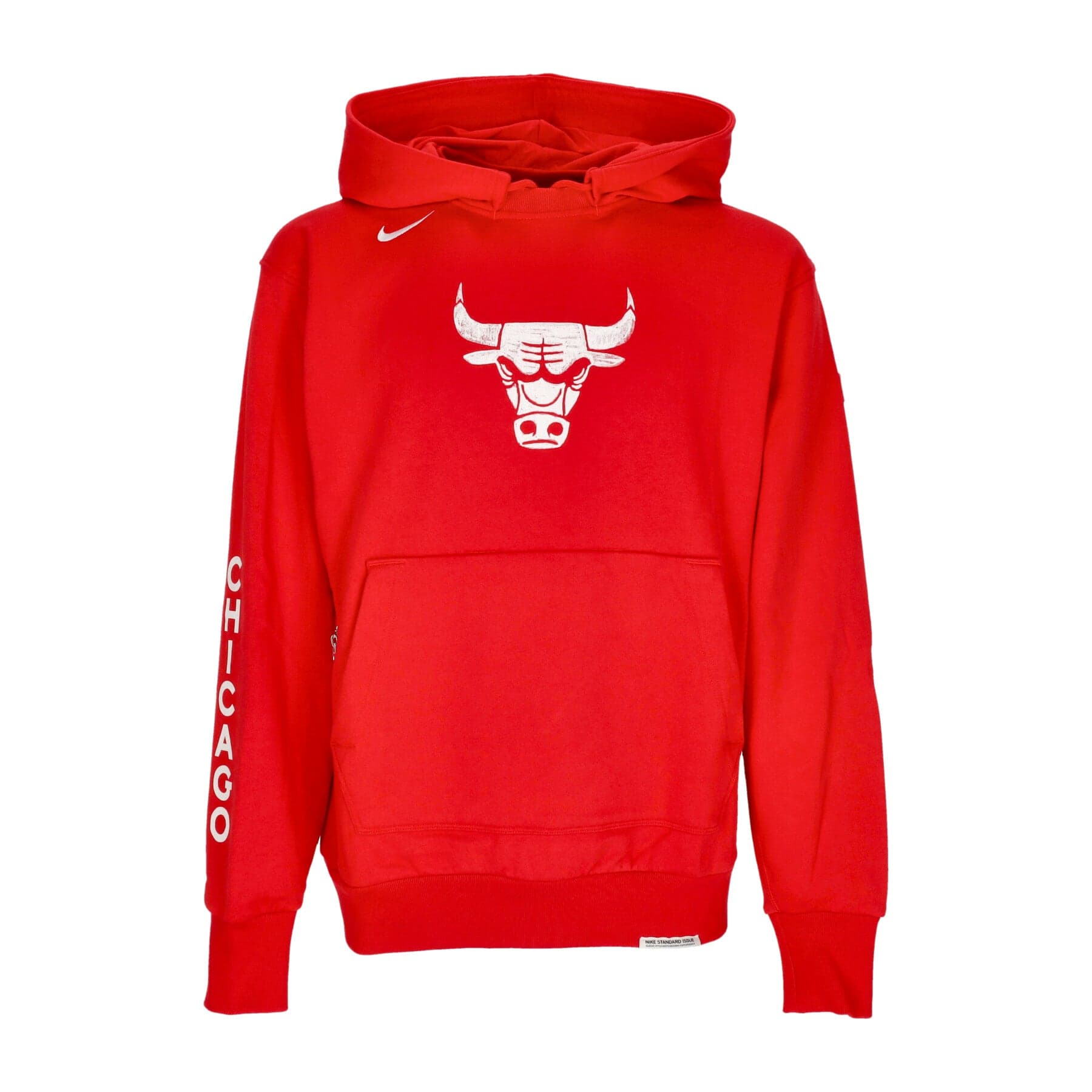 NIKE NBA Felpa Leggera Cappuccio Uomo Nba City Edition 2023/24 Standard Issue Courtside Hoodie Chibul University Red - 3