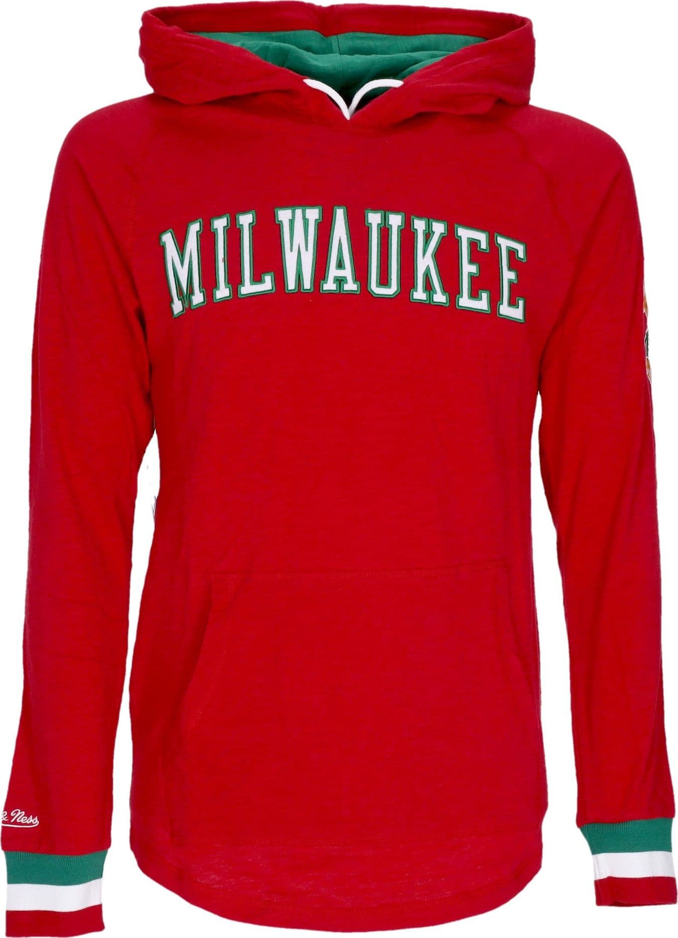 MITCHELL & NESS Maglietta Manica Lunga Uomo Nba Legendary Slub L/s Hoodie Milbuc Scarlet