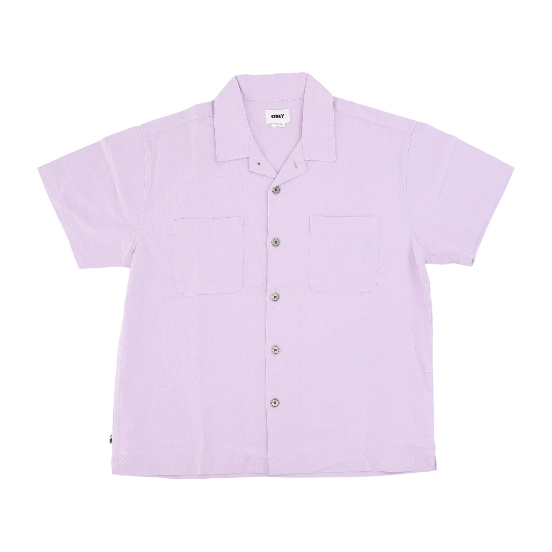 OBEY Camicia Manica Corta Uomo Sunrise Woven Shirt Orchid Petal - 5