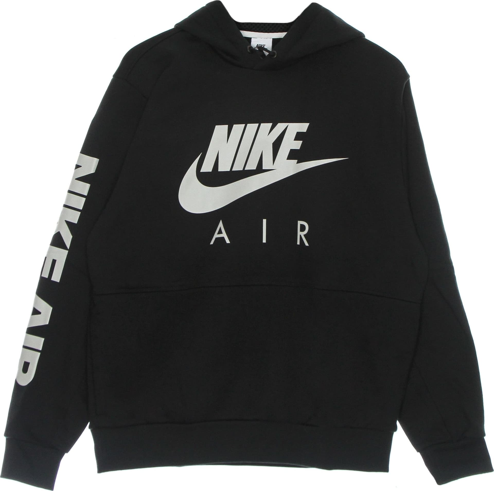 Nike Felpa Cappuccio Uomo Air Basketball Pullover Hoodie Black/light Bone
