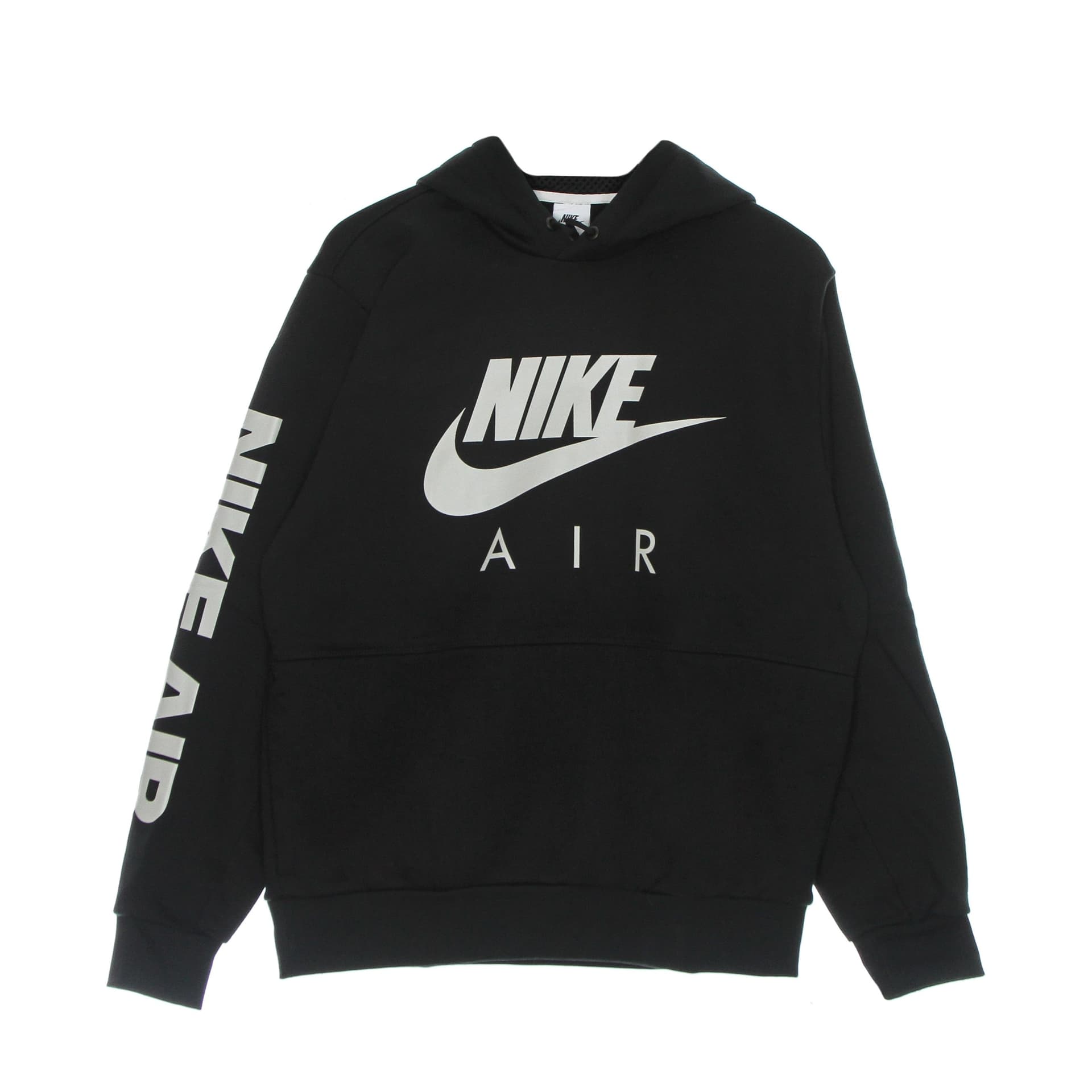 Nike Felpa Cappuccio Uomo Air Basketball Pullover Hoodie Black/light Bone - 3