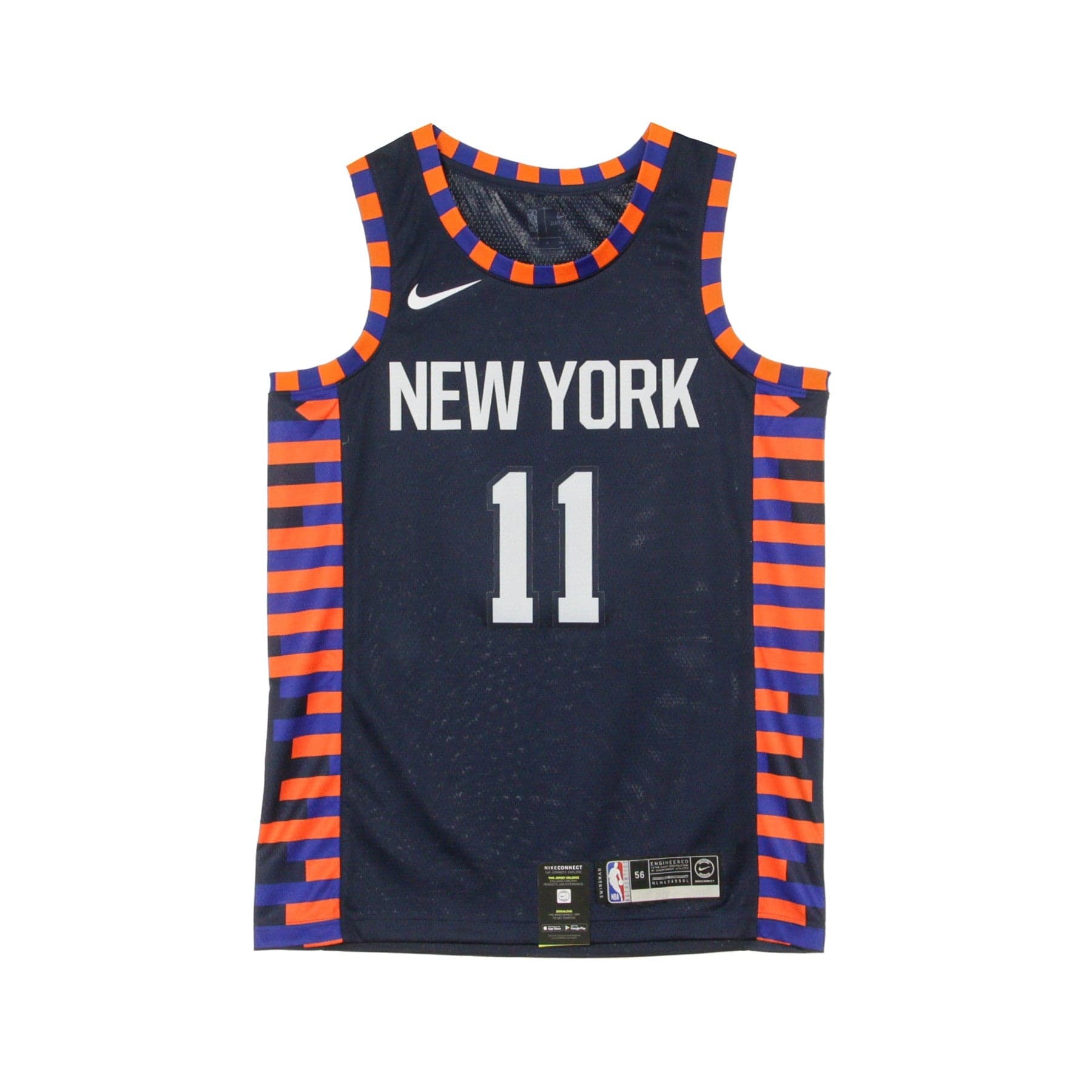 NIKE NBA Canotta Basket Uomo Nba Swingman Jersey City Edition No 11 Frank Ntilikina Neykni College Navy