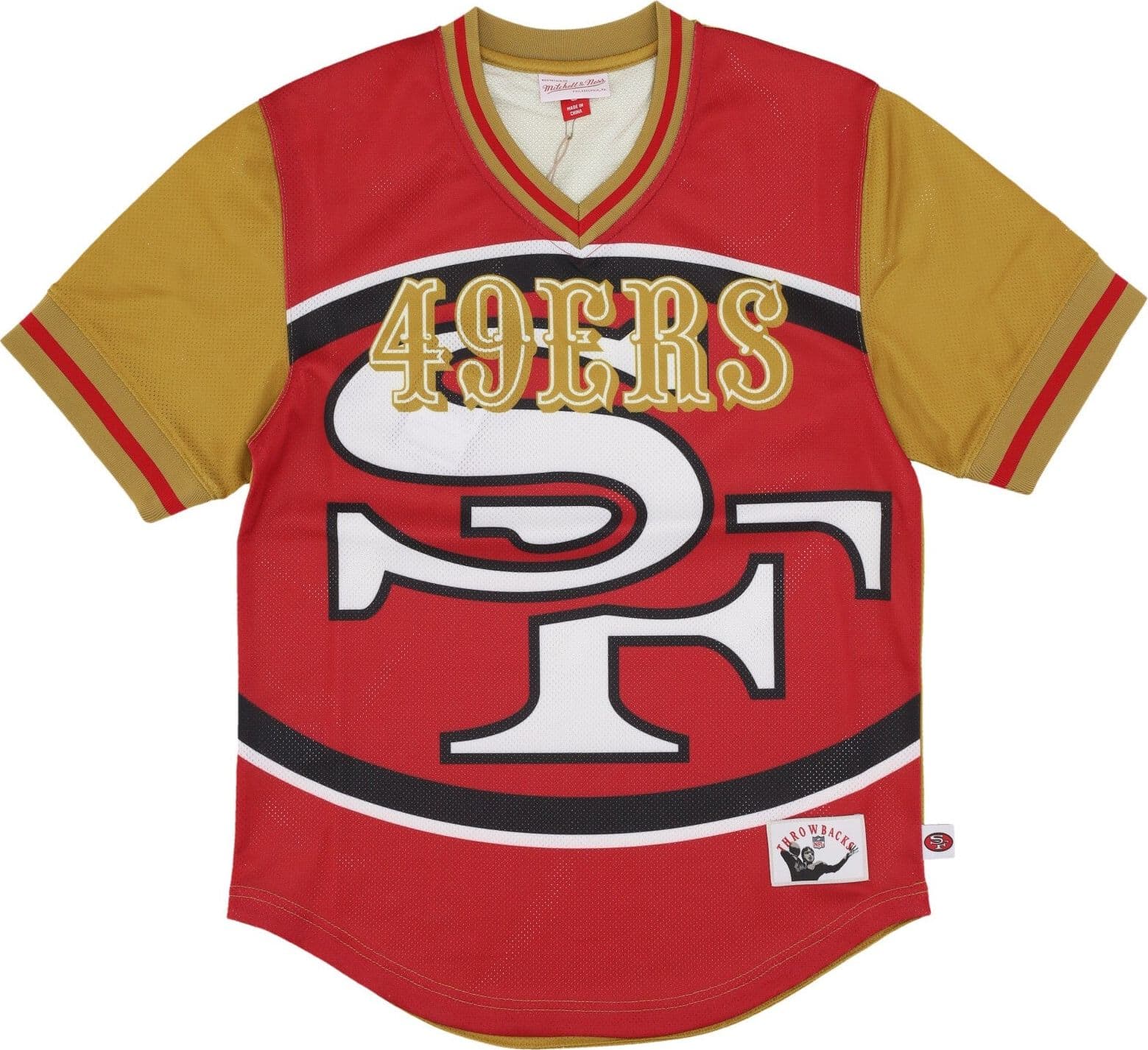 MITCHELL &amp; NESS Casacca Uomo Nfl Jumbotron 3.0 Mesh V-neck Saf49e Multi/white - 3