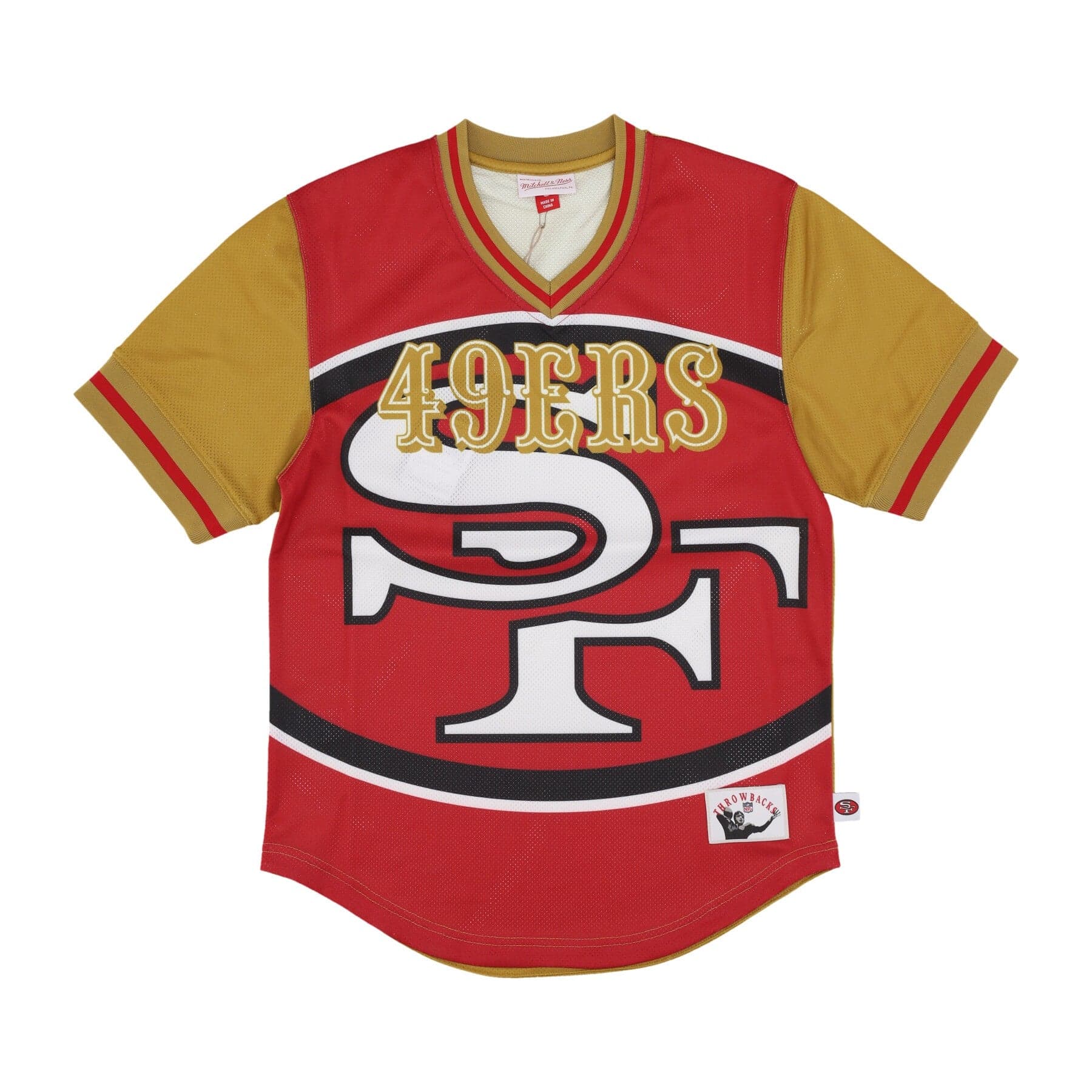 MITCHELL &amp; NESS Casacca Uomo Nfl Jumbotron 3.0 Mesh V-neck Saf49e Multi/white - 3