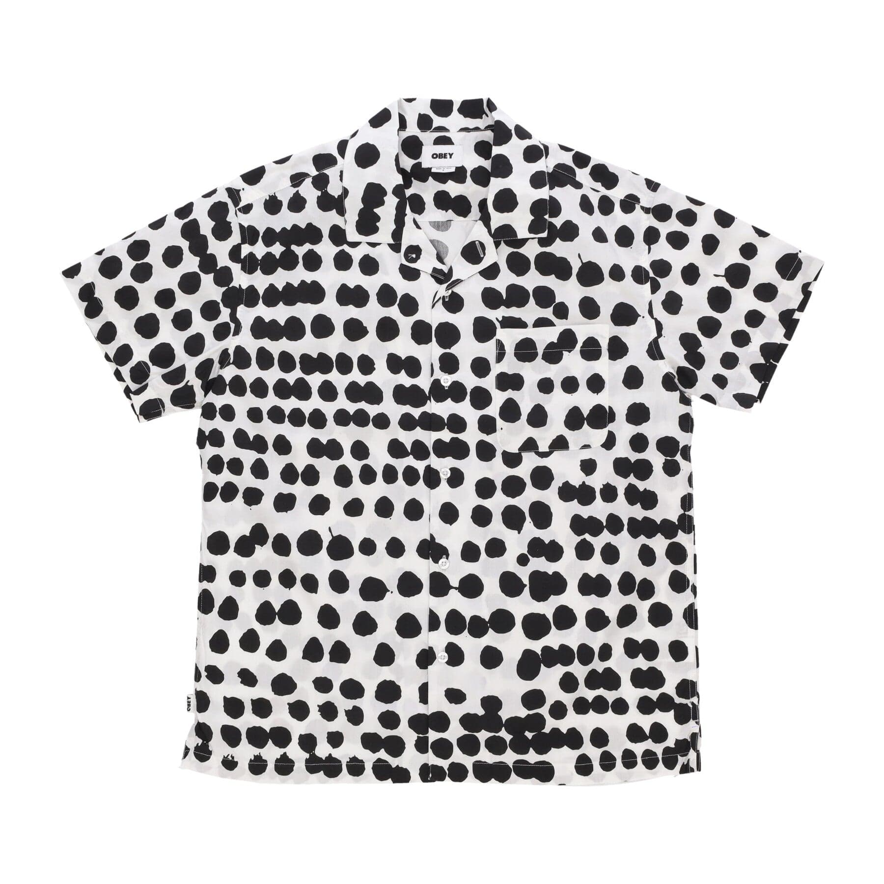 OBEY Camicia Manica Corta Uomo Connect Woven White Multi - 3