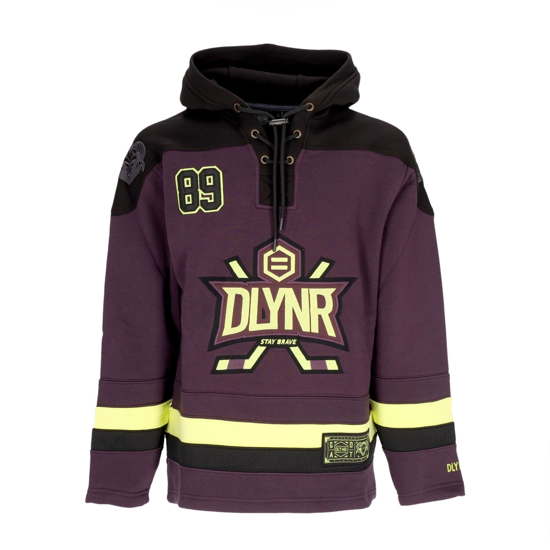 DOLLY NOIRE Felpa Tipo Hockey Uomo Goat Hockey Hoodie Purple - 3
