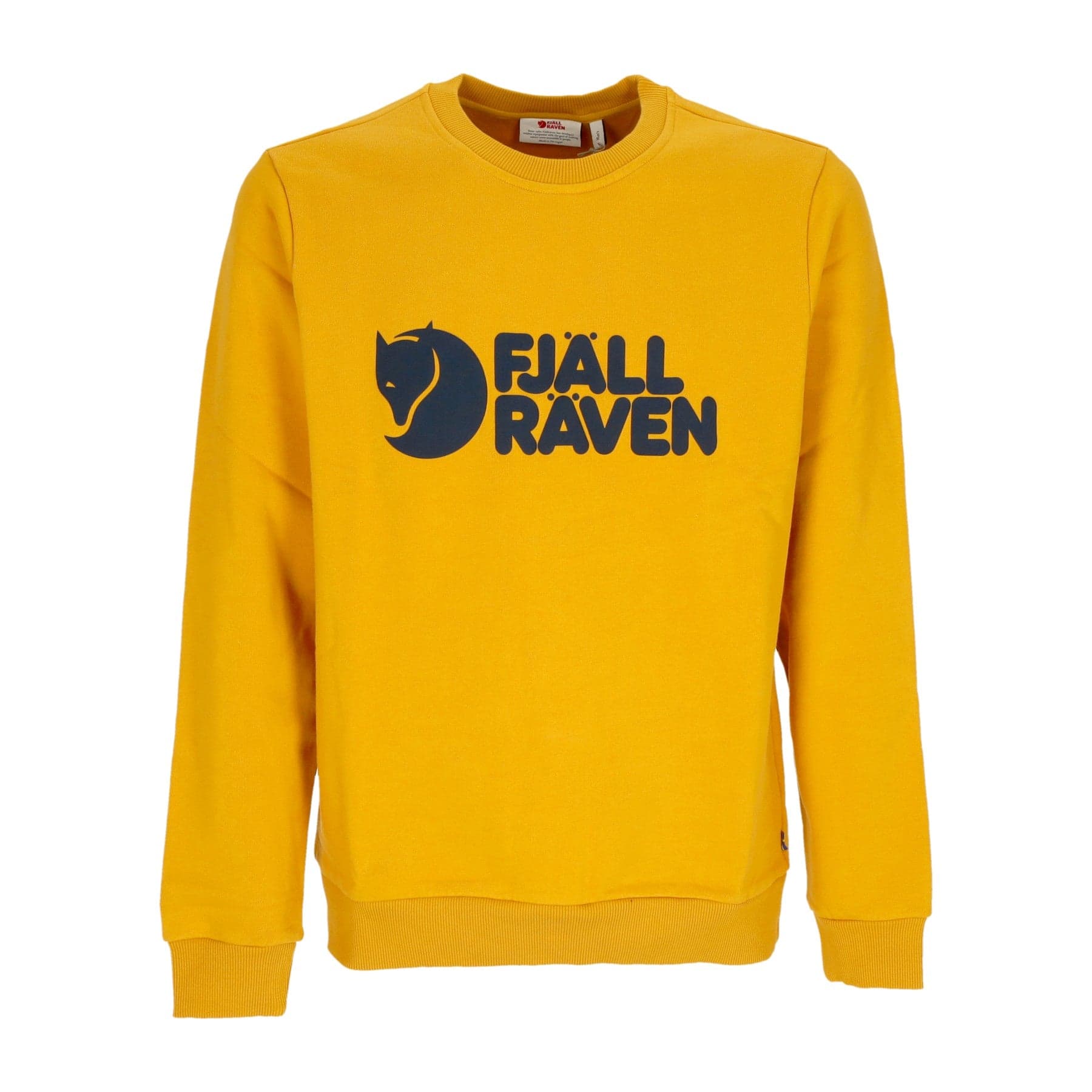 FJALLRAVEN Felpa Girocollo Uomo Logo Sweater Mustard Yellow - 3