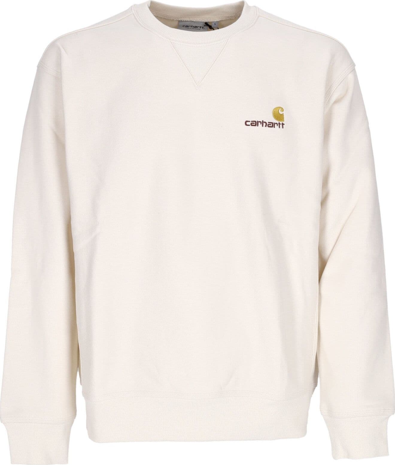 CARHARTT WIP Felpa Girocollo Uomo American Script Sweat Natural