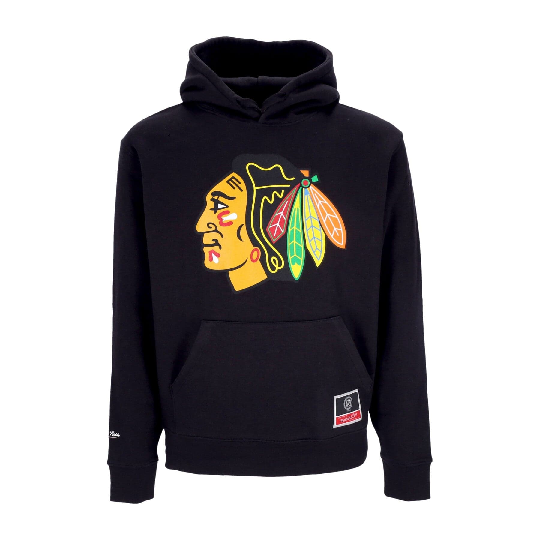 MITCHELL &amp; NESS Felpa Cappuccio Uomo Nhl Team Logo Hoodie Chibla Black - 3