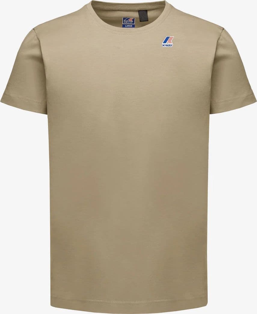 K-WAY T-Shirt unisex in Cotone Pieghevole Unisex beige con Logo - Le vrai Edouard in T-shirt Broadway Red - Barletta, commercioVirtuoso.it