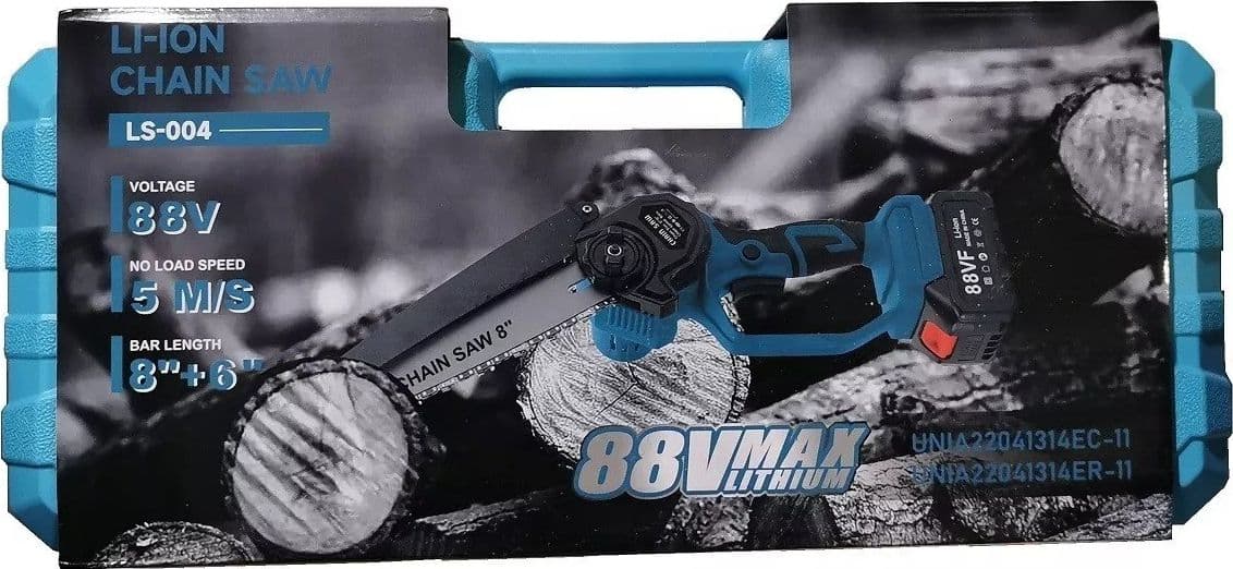 Mini Motosega 8"+ 6" Pollici 5M/S Lubrificata Olio Doppia Batteria CON VALIGETTA - 6