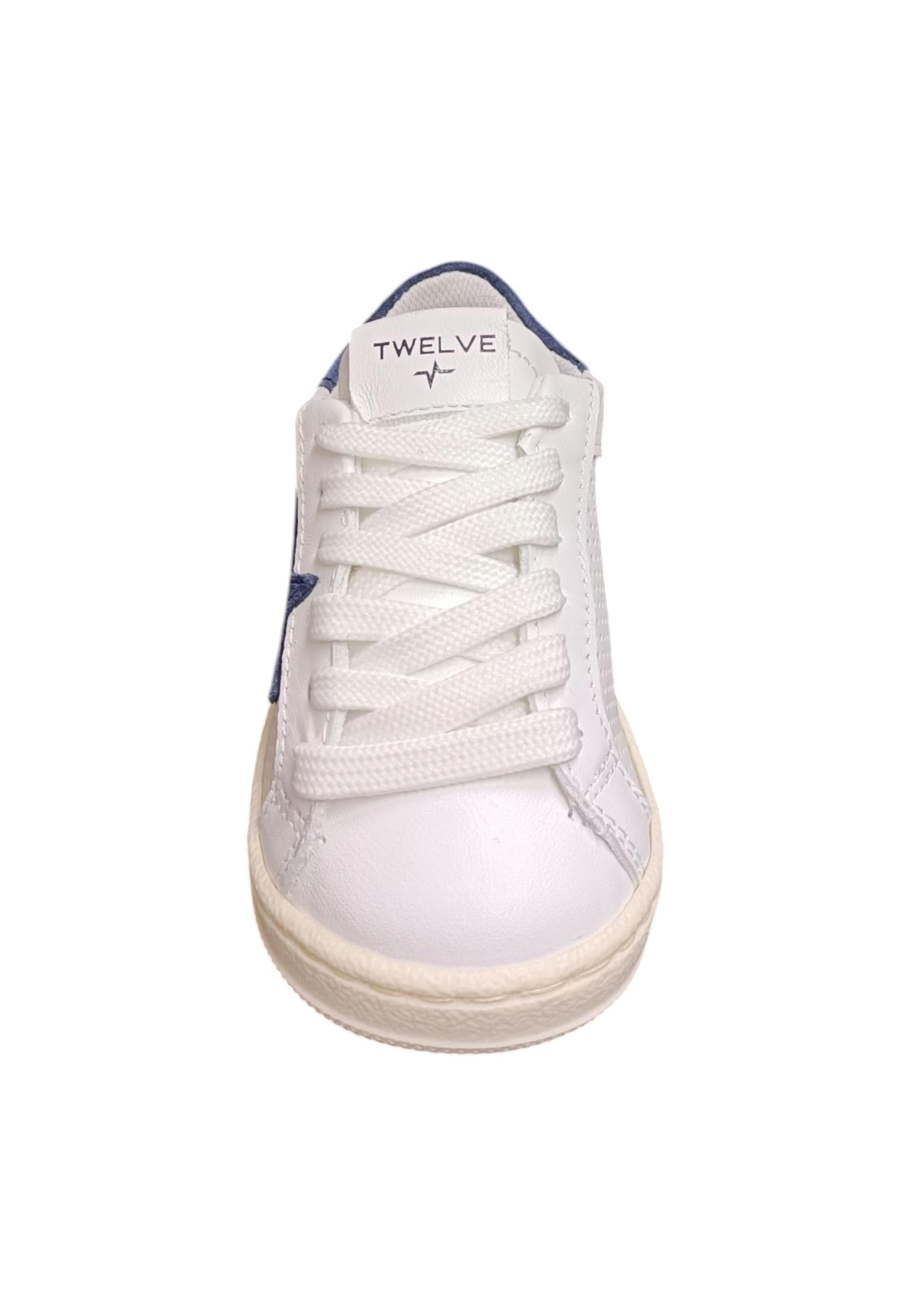 Scarpe sneakers Bambini e ragazzi TWELVE gamme  bianco-blue laccio in Sneaker casual Scarpetteria Gica - Trani, commercioVirtuoso.it