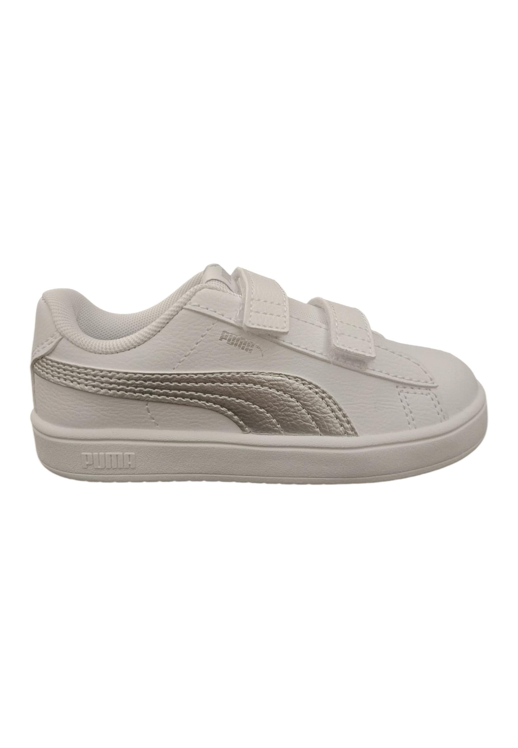 Scarpe sneakers Bambine e ragazze PUMA rickie classic  bianco-grigio velcro in Sneaker casual Scarpetteria Gica - Trani, commercioVirtuoso.it