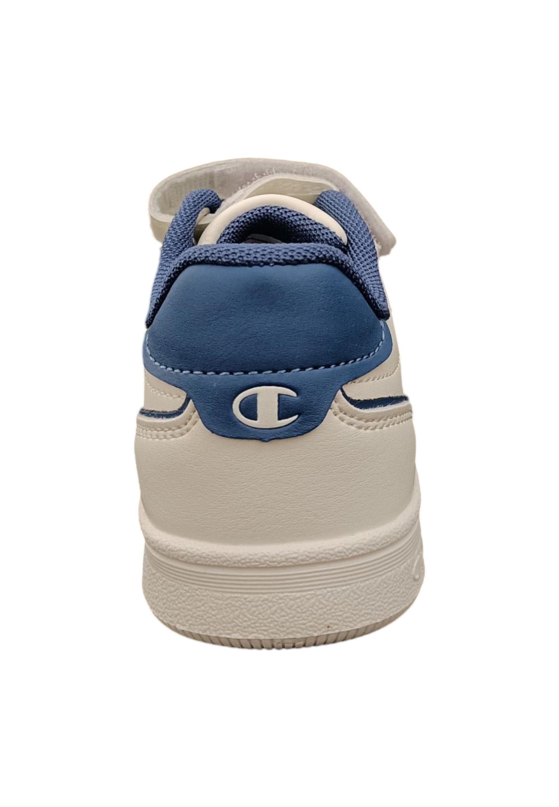 Scarpe sneakers Bambini e ragazzi Champion REBOUND  bianco-blue laccio elastico e velcro in Sneaker casual Scarpetteria Gica - Trani, commercioVirtuoso.it